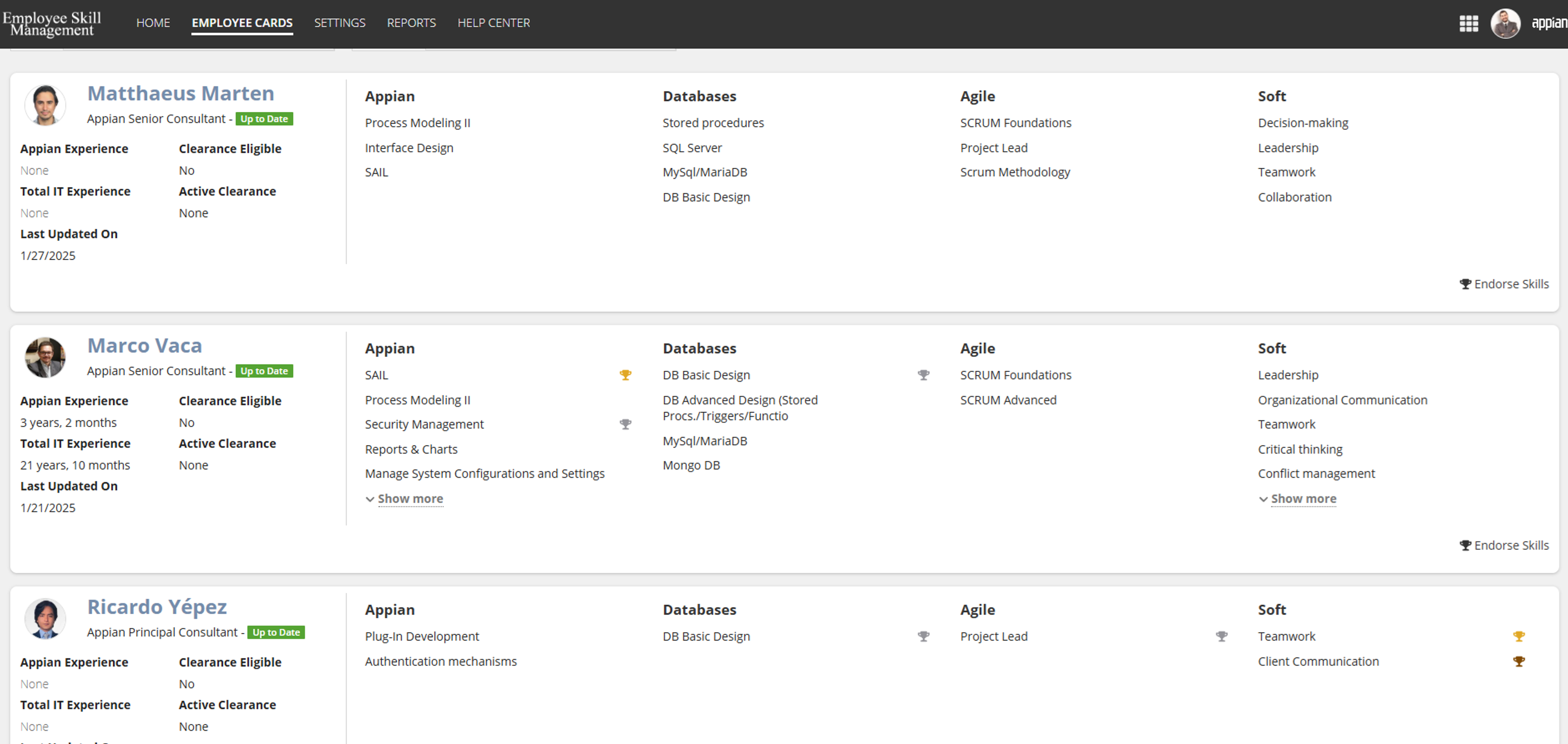 Employee Skill Management (ESM) screenshot 2