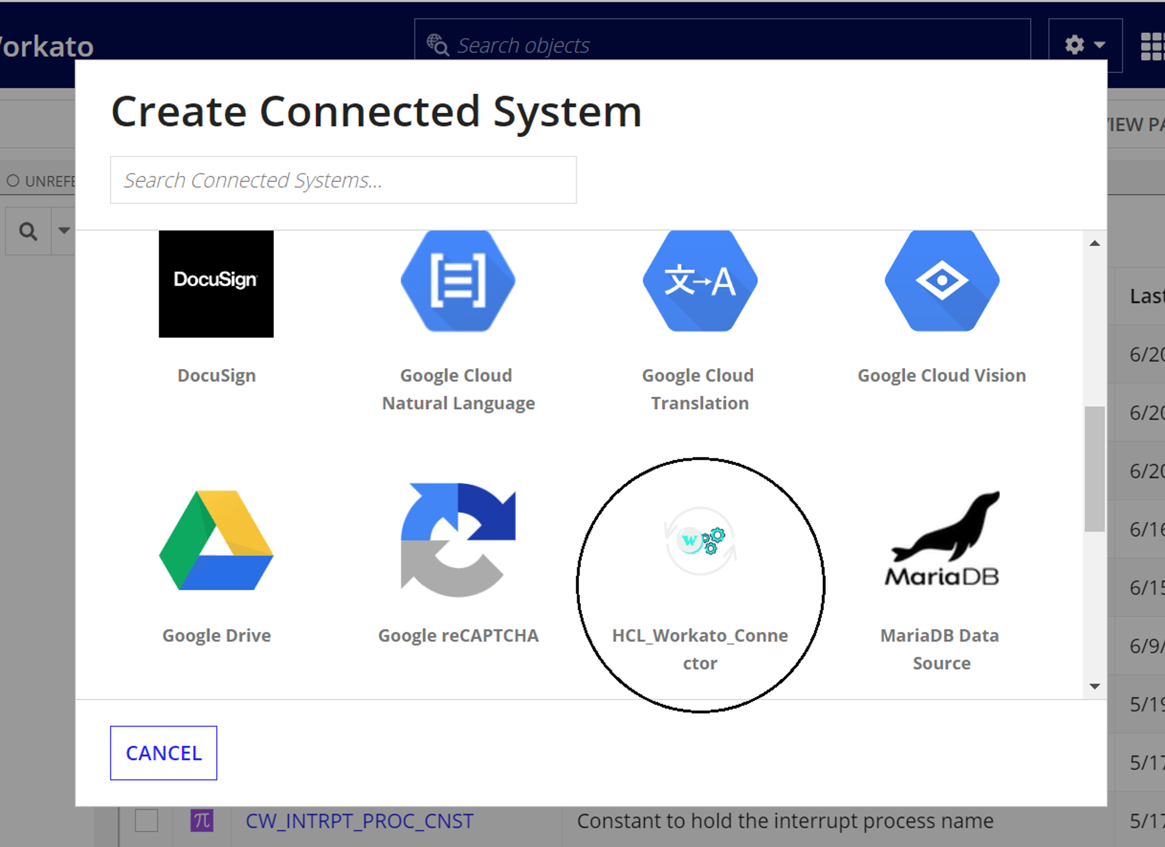 HCLTECWorkatoConnector screenshot 1