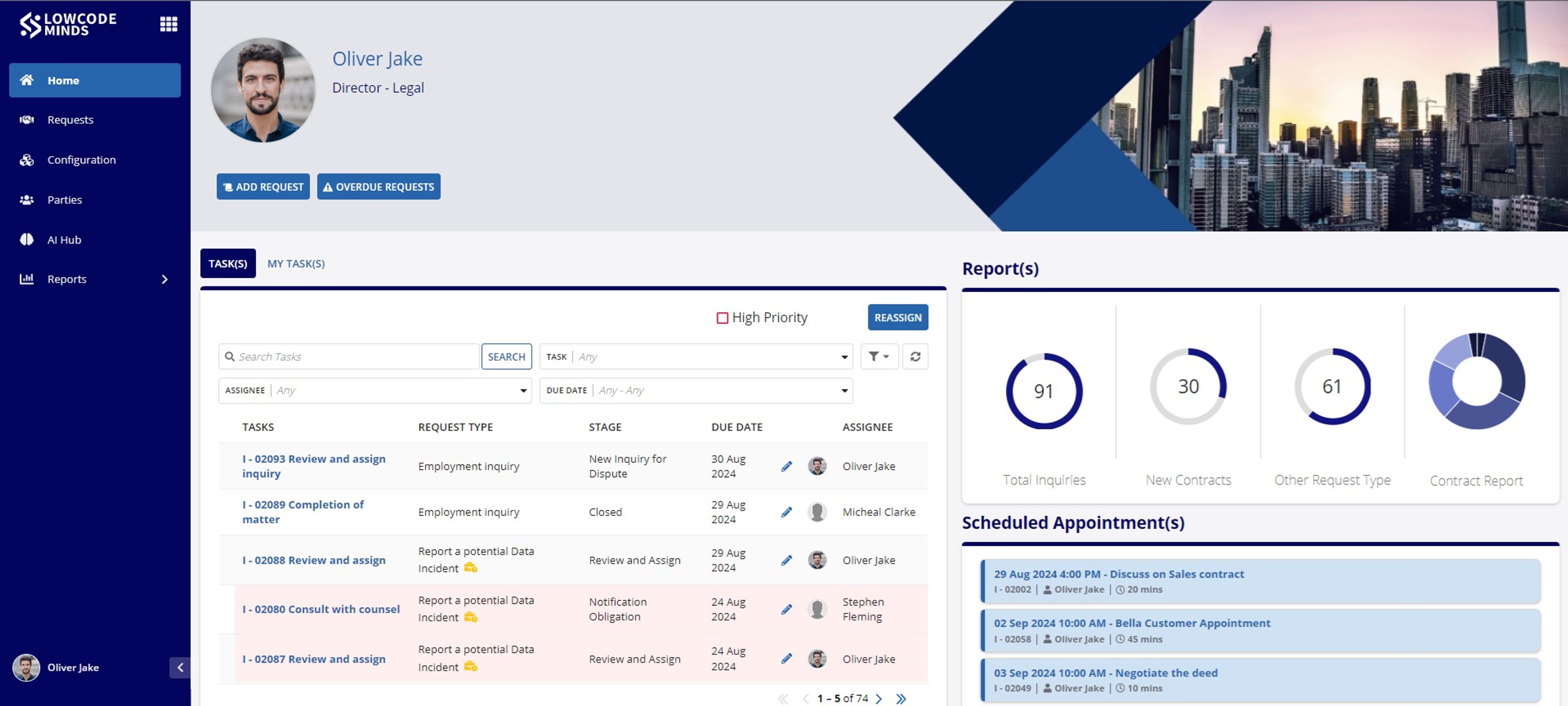 Lowcodeminds Legal-Hub Solution screenshot 1