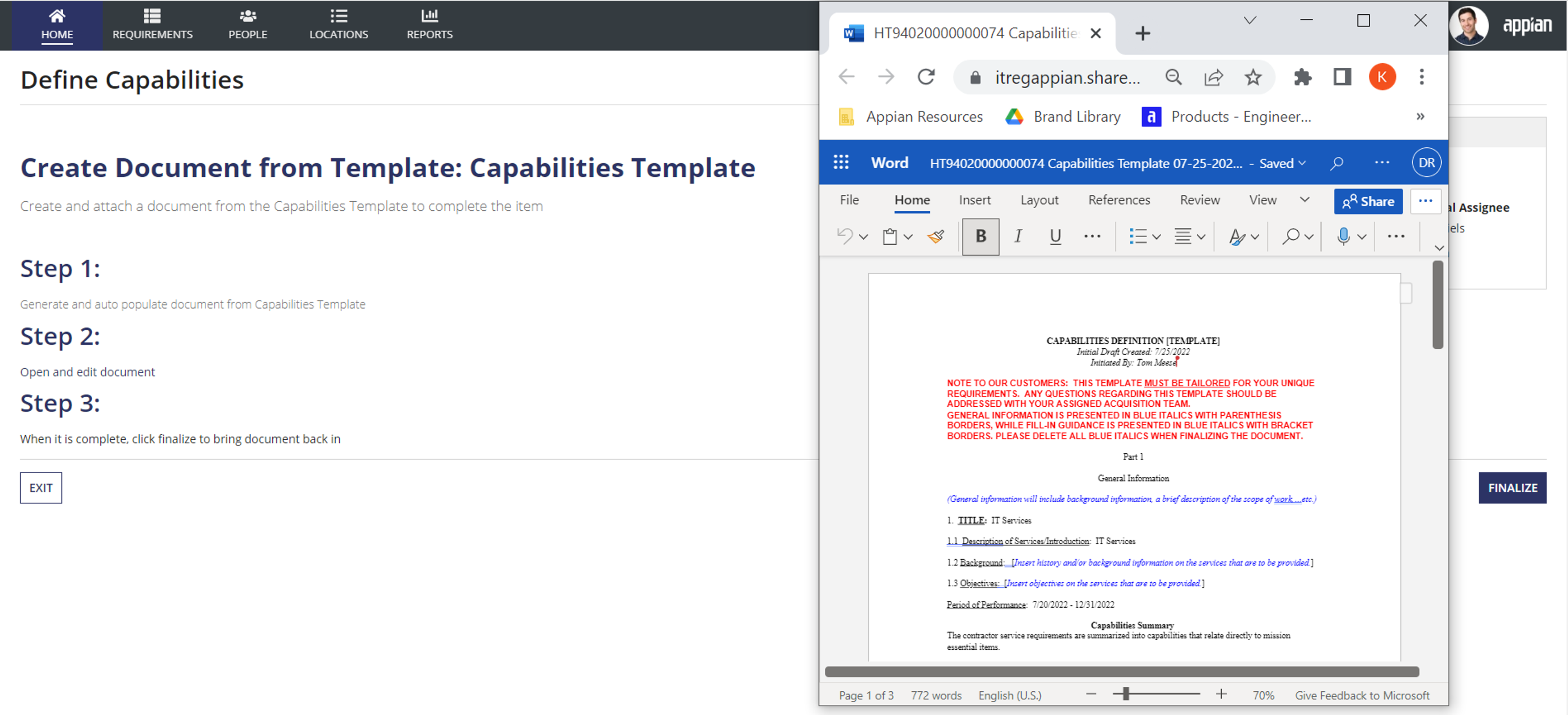 Requirements Management screenshot 2