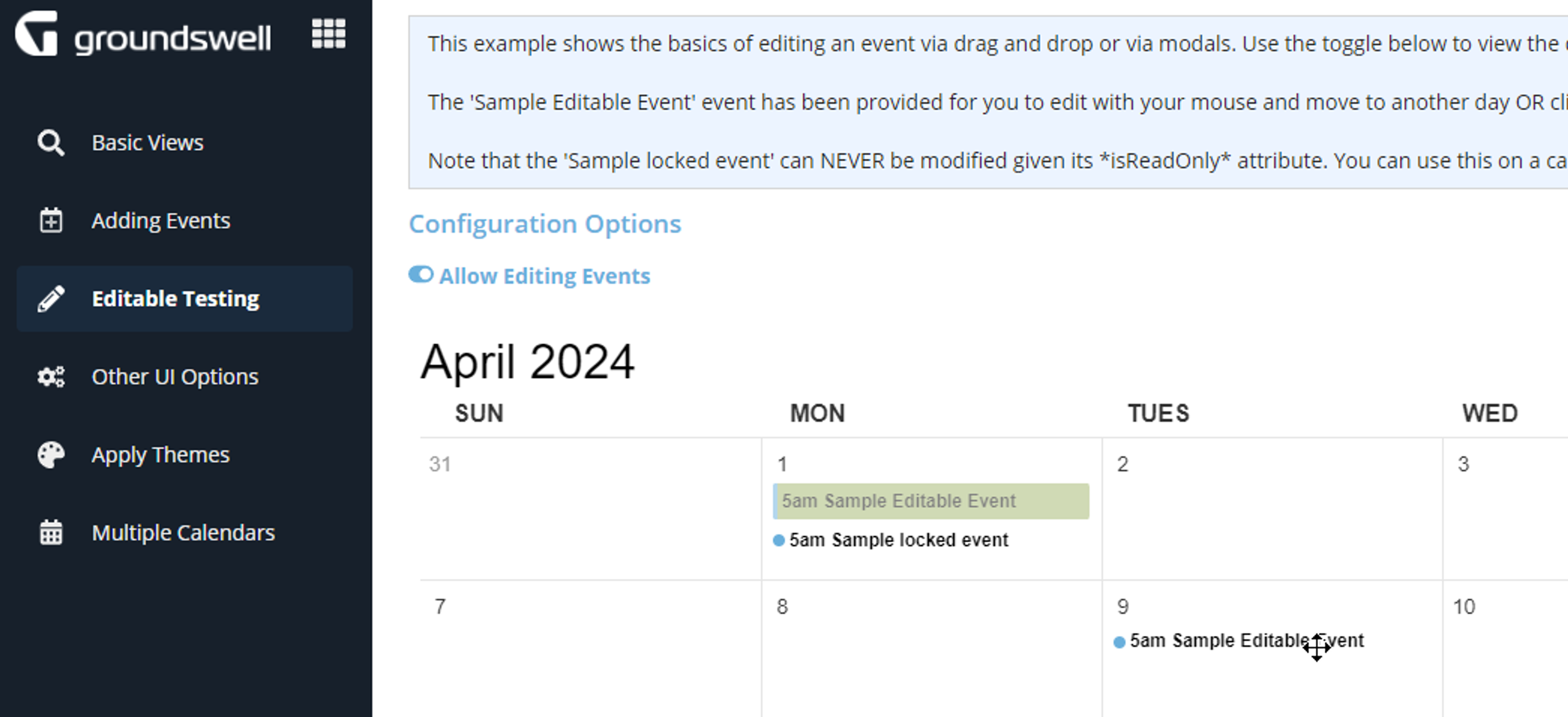 Calendar Display Component screenshot 3
