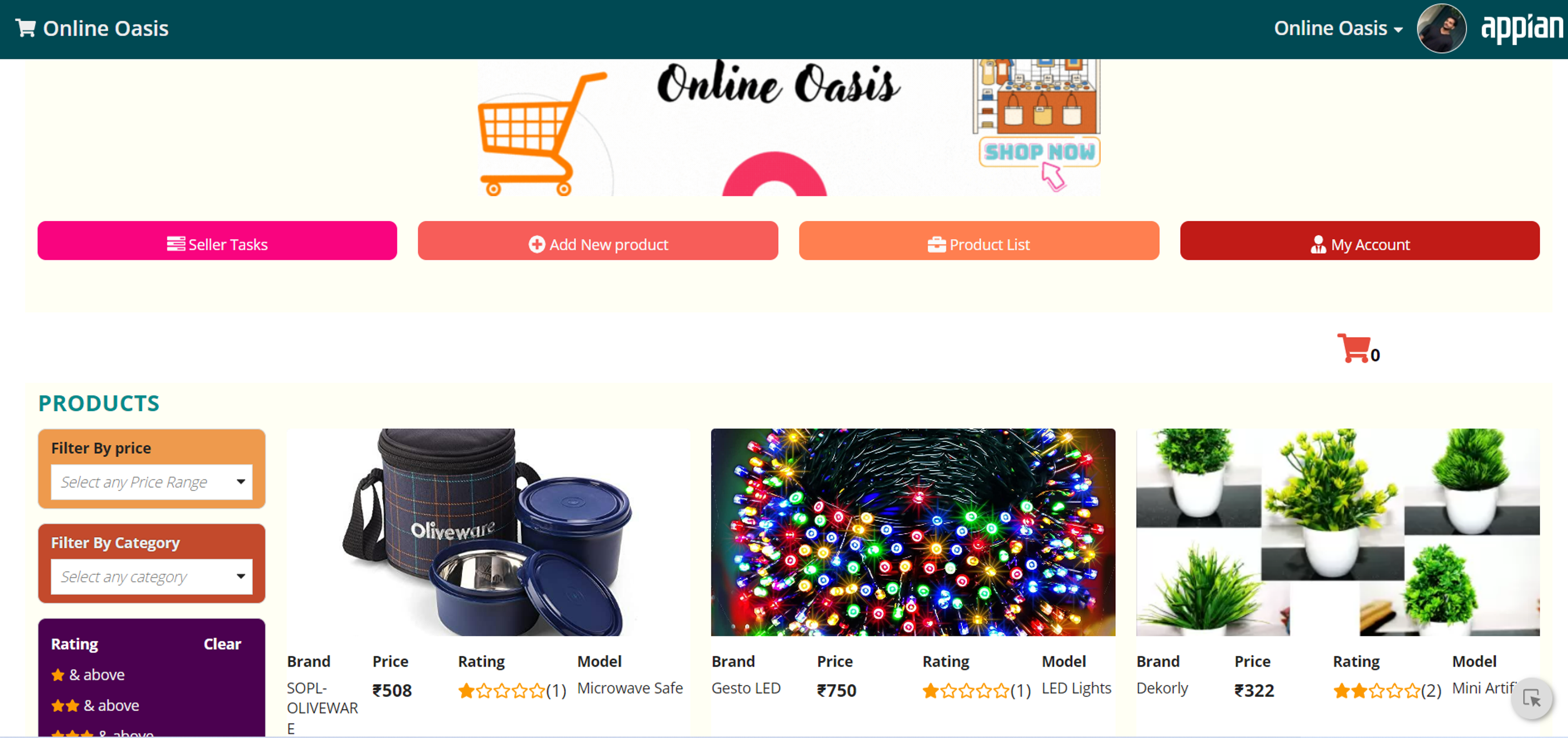 Online Oasis screenshot 1