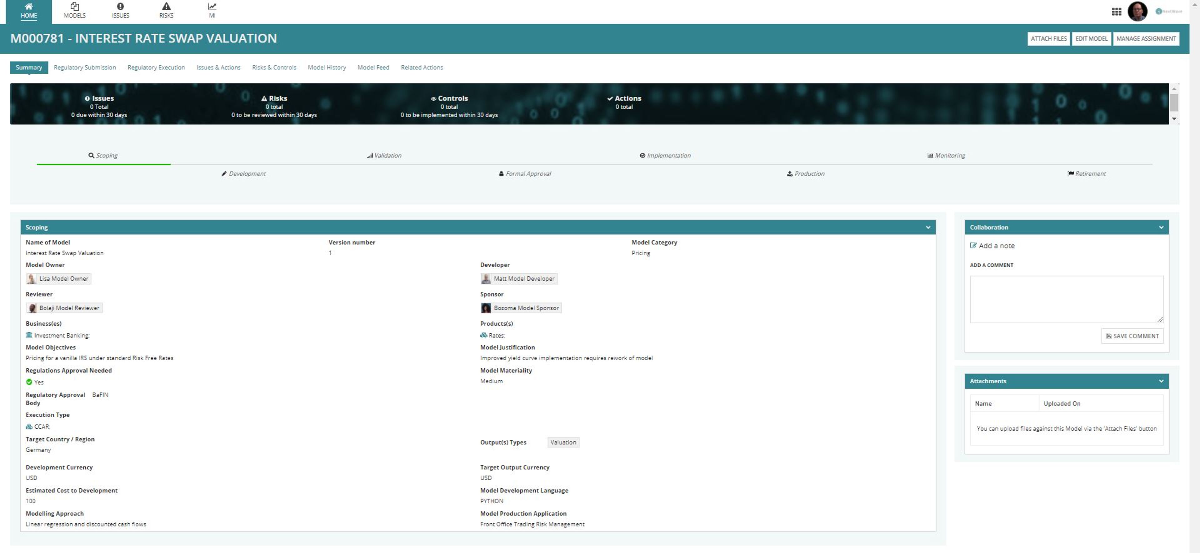 Model Risk Manager screenshot 3