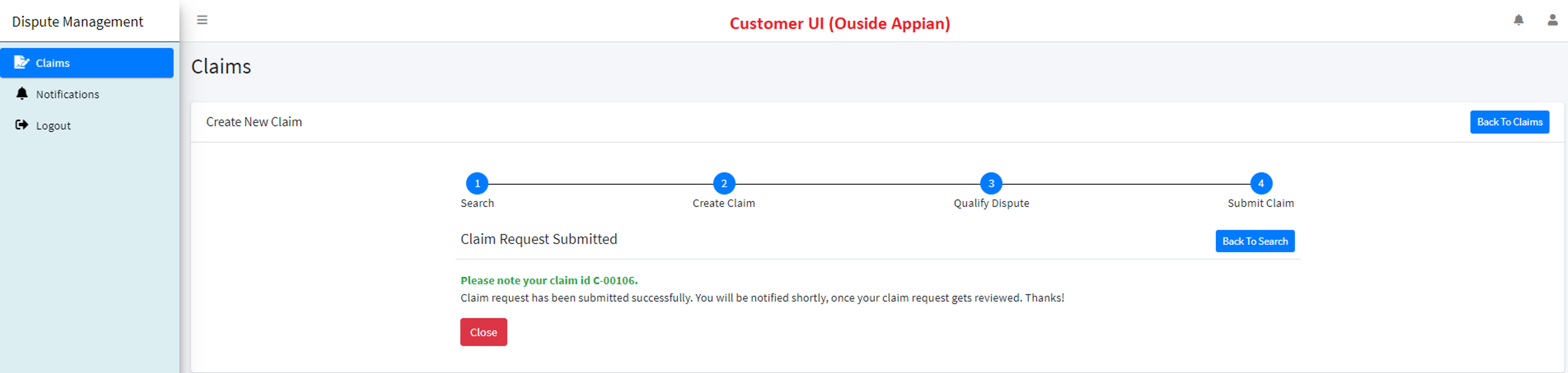 Self Service for Dispute Management (SSDM) screenshot 4