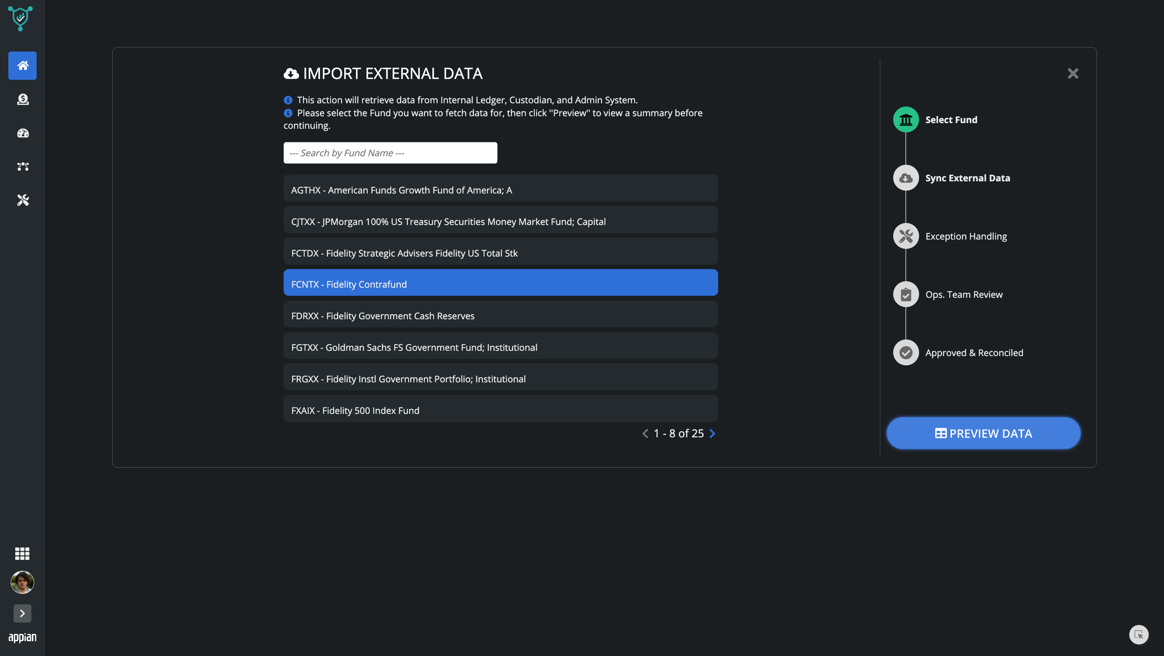 Fund Administration and Reconciliation screenshot 2
