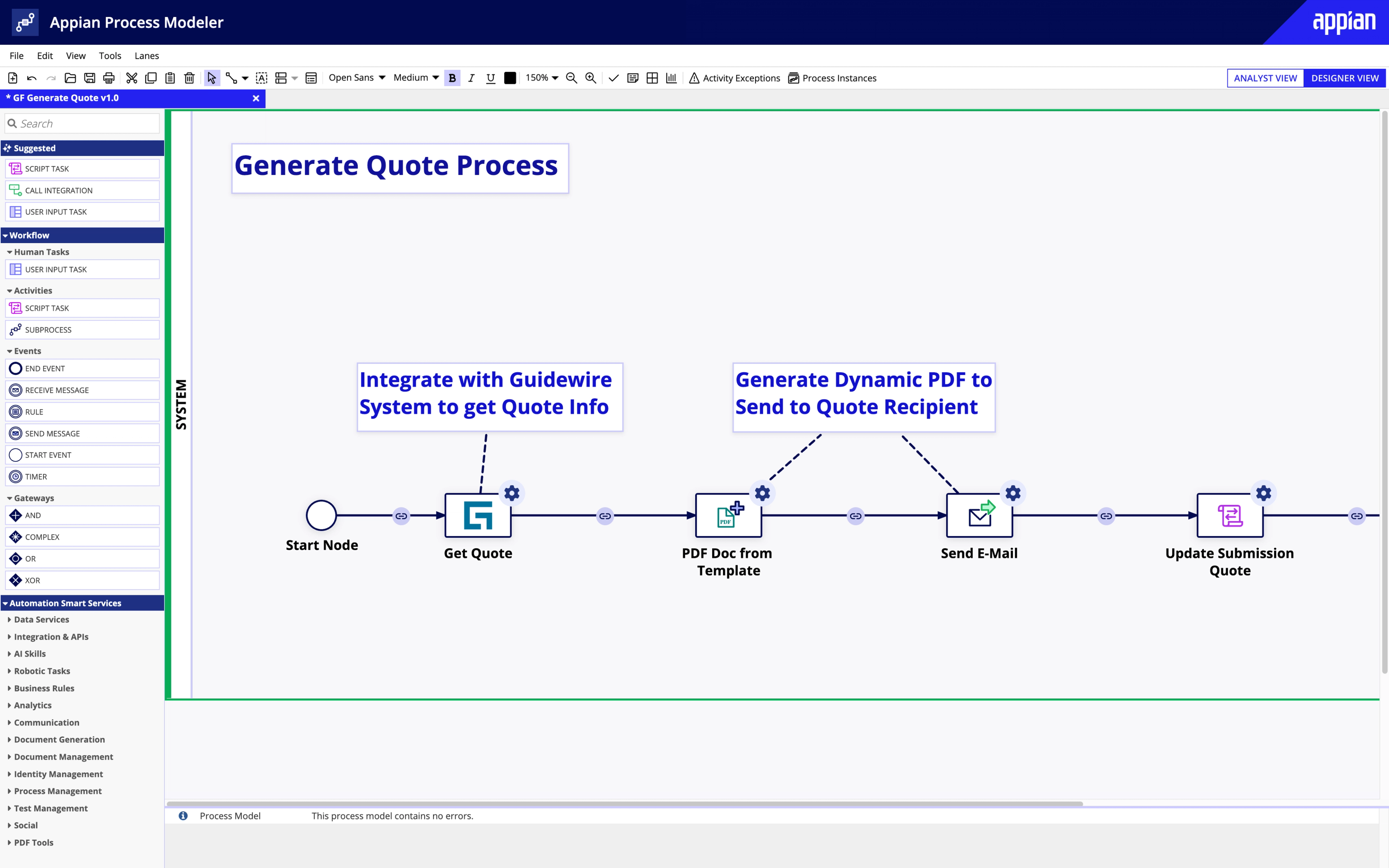 Guidewire screenshot 2