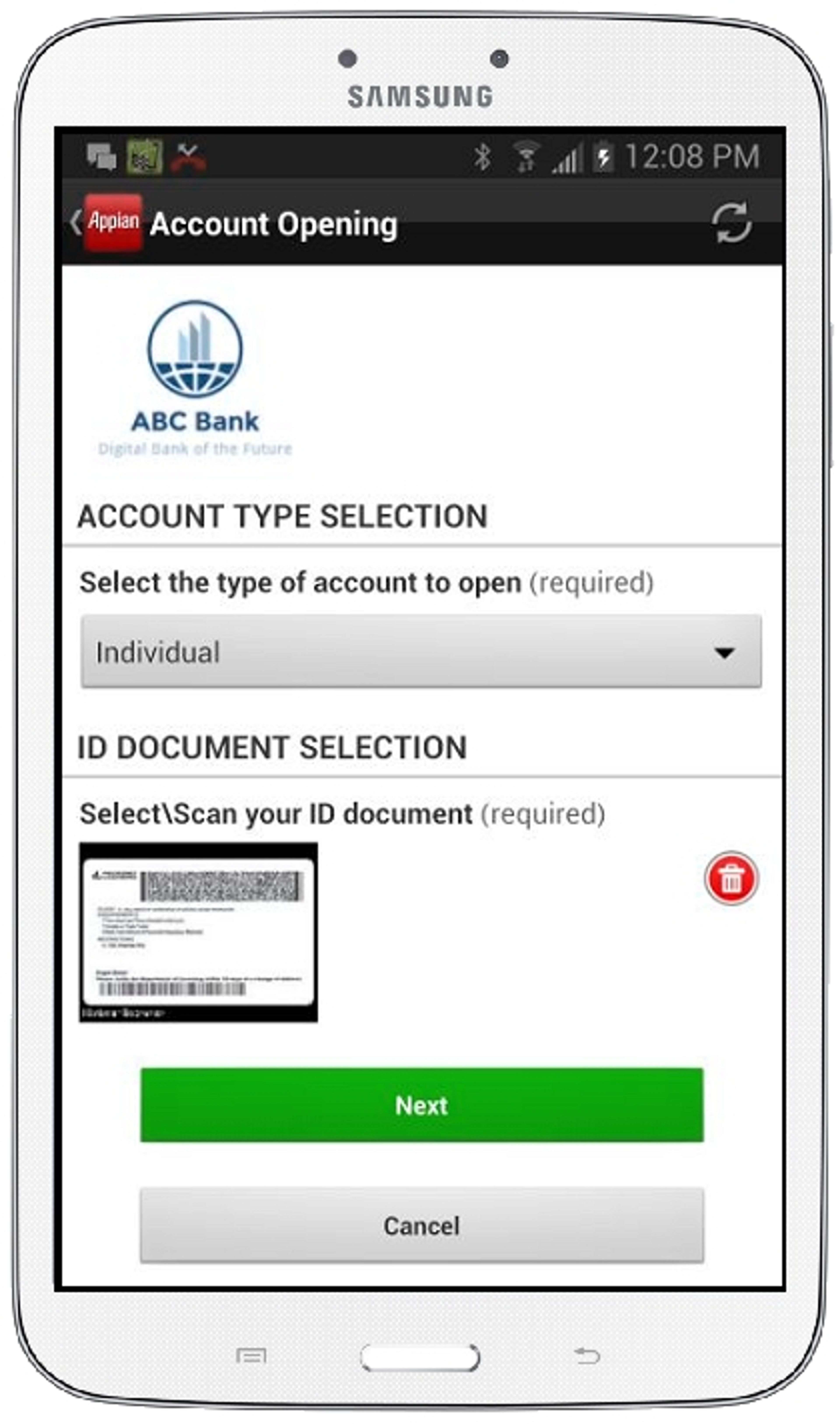 Retail Bank Digital Account Opening screenshot 2