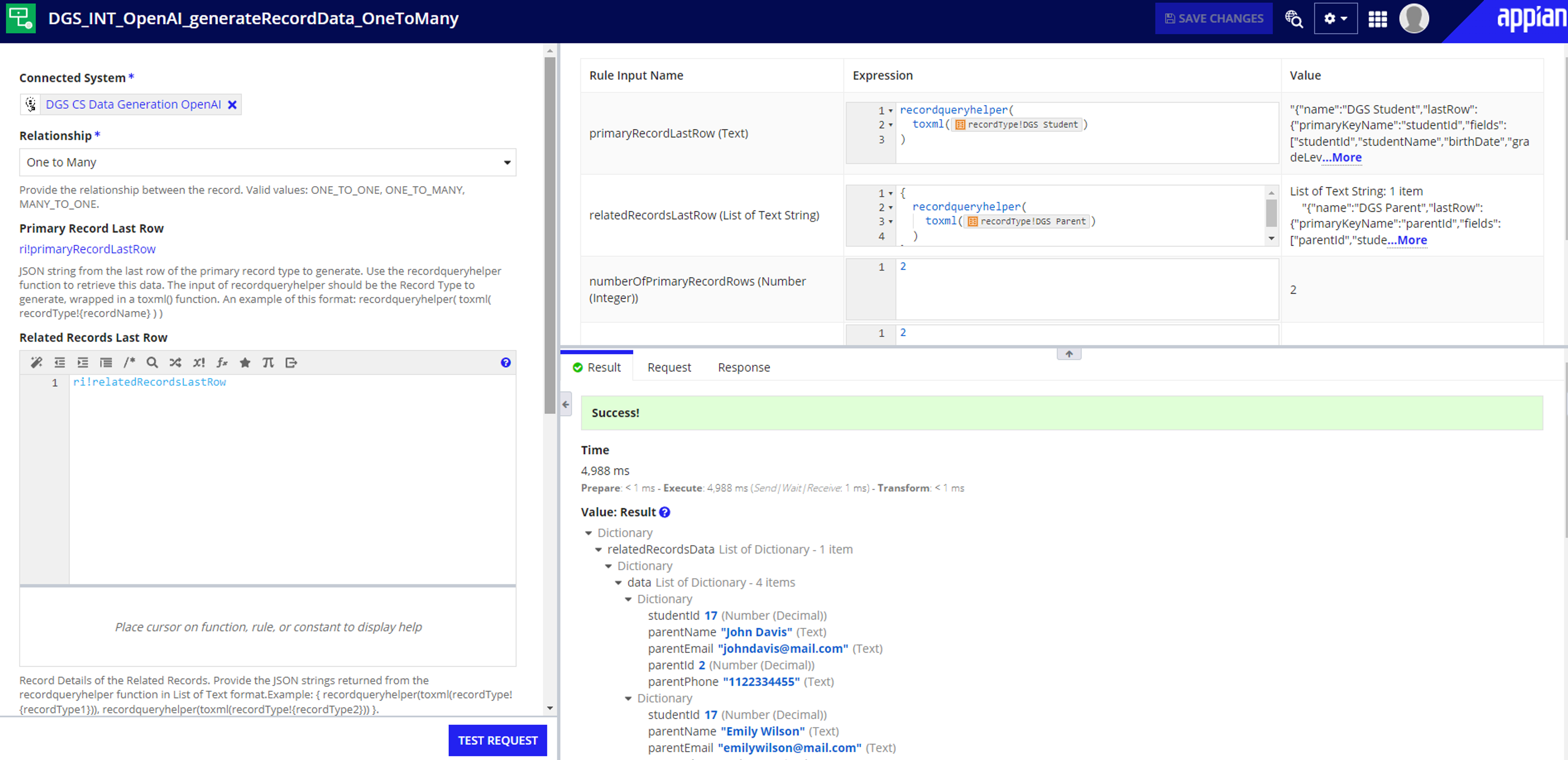 Appian Connected Systems - GenAI Tool- Data Generator screenshot 2