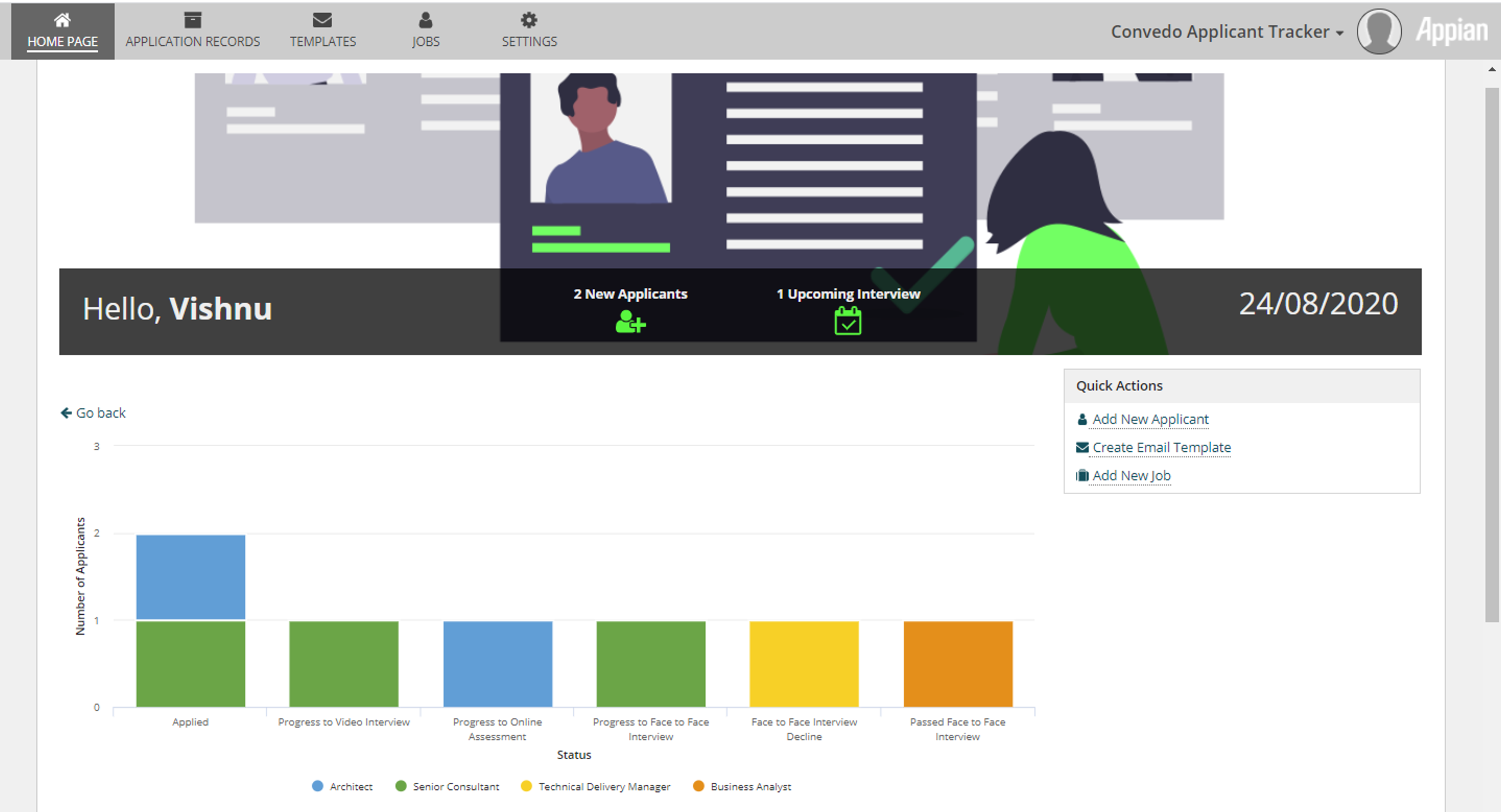 Applicant Tracker screenshot 2