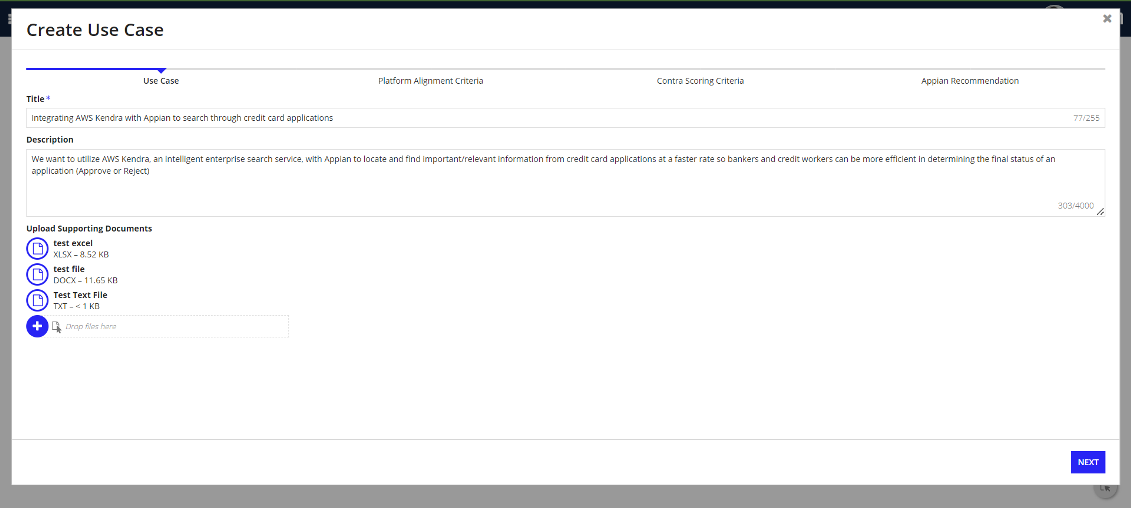 Appian Fit Assessment screenshot 3