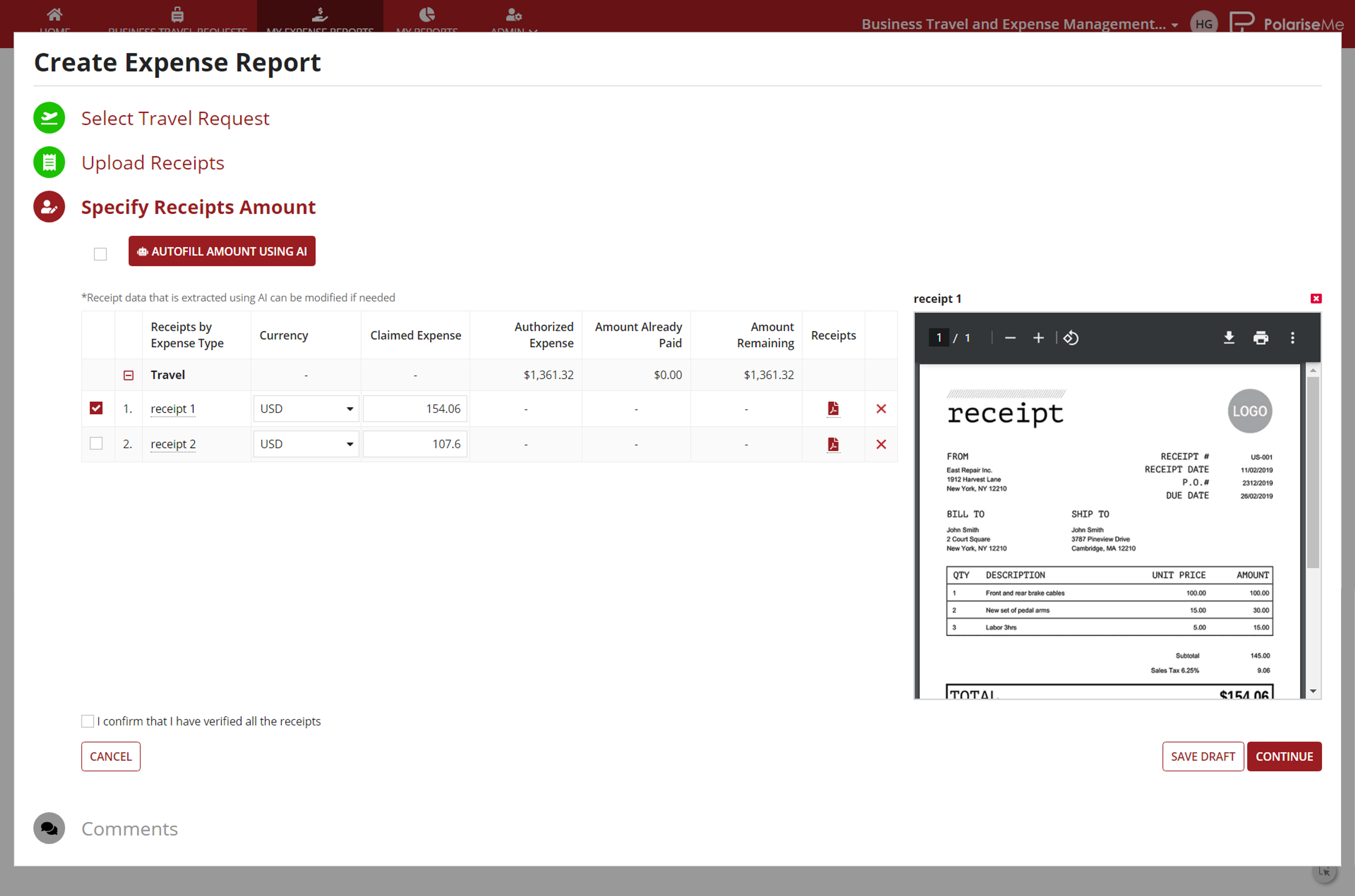 Business Travel and Expense Management screenshot 5