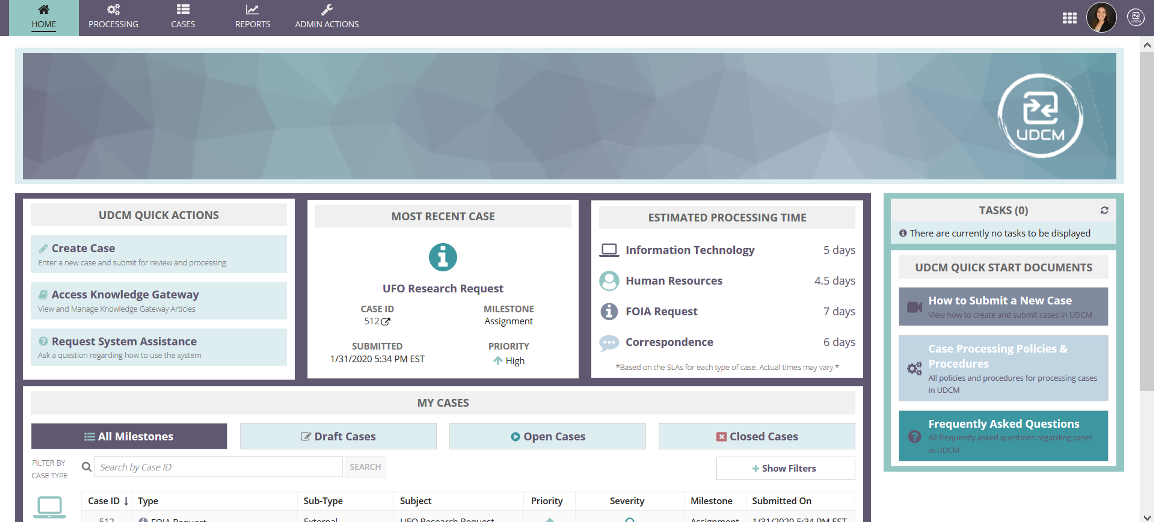 Unified Dynamic Case Management (UDCM) screenshot 1