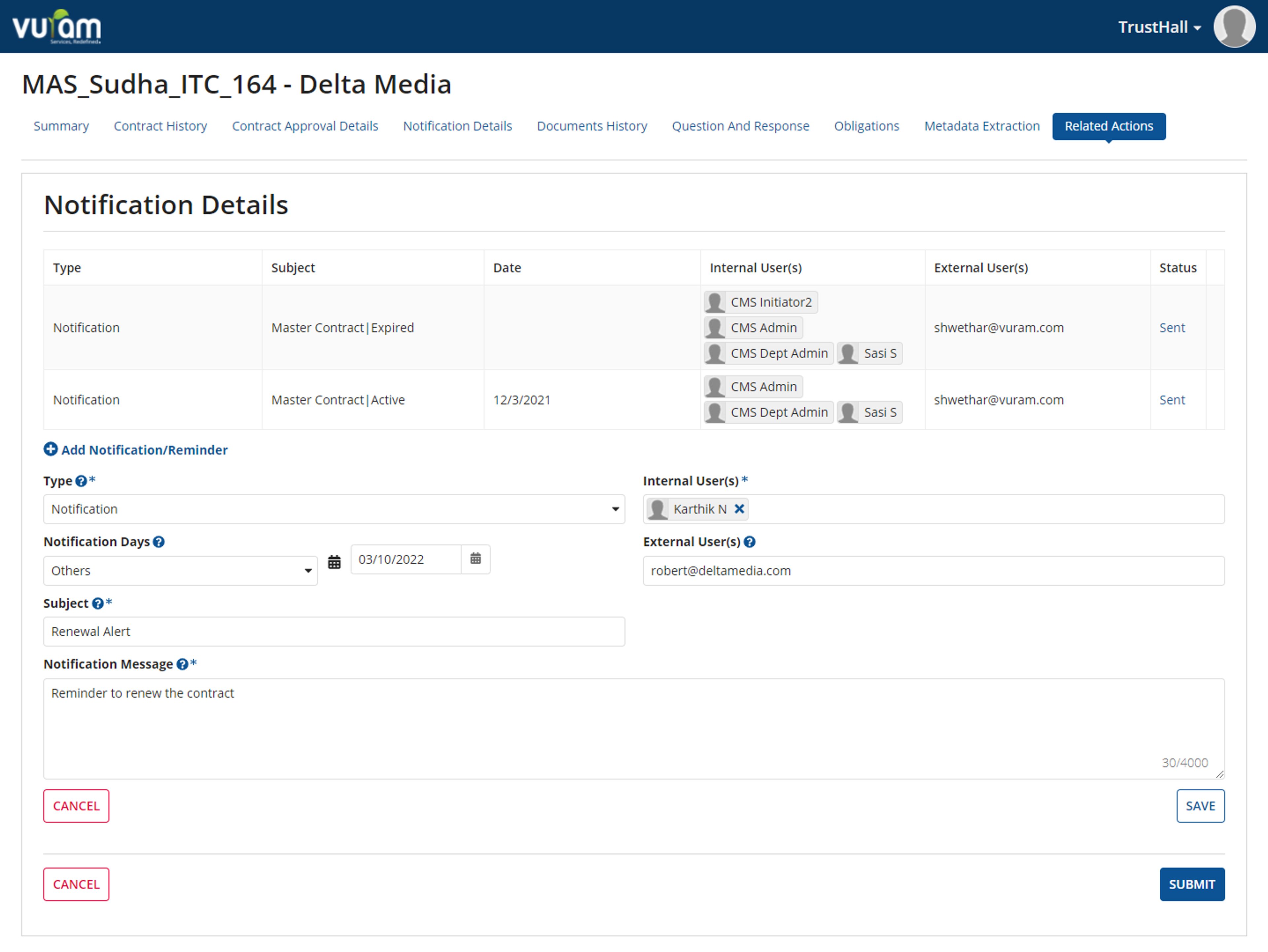 TrustHall - Contract Management System screenshot 3