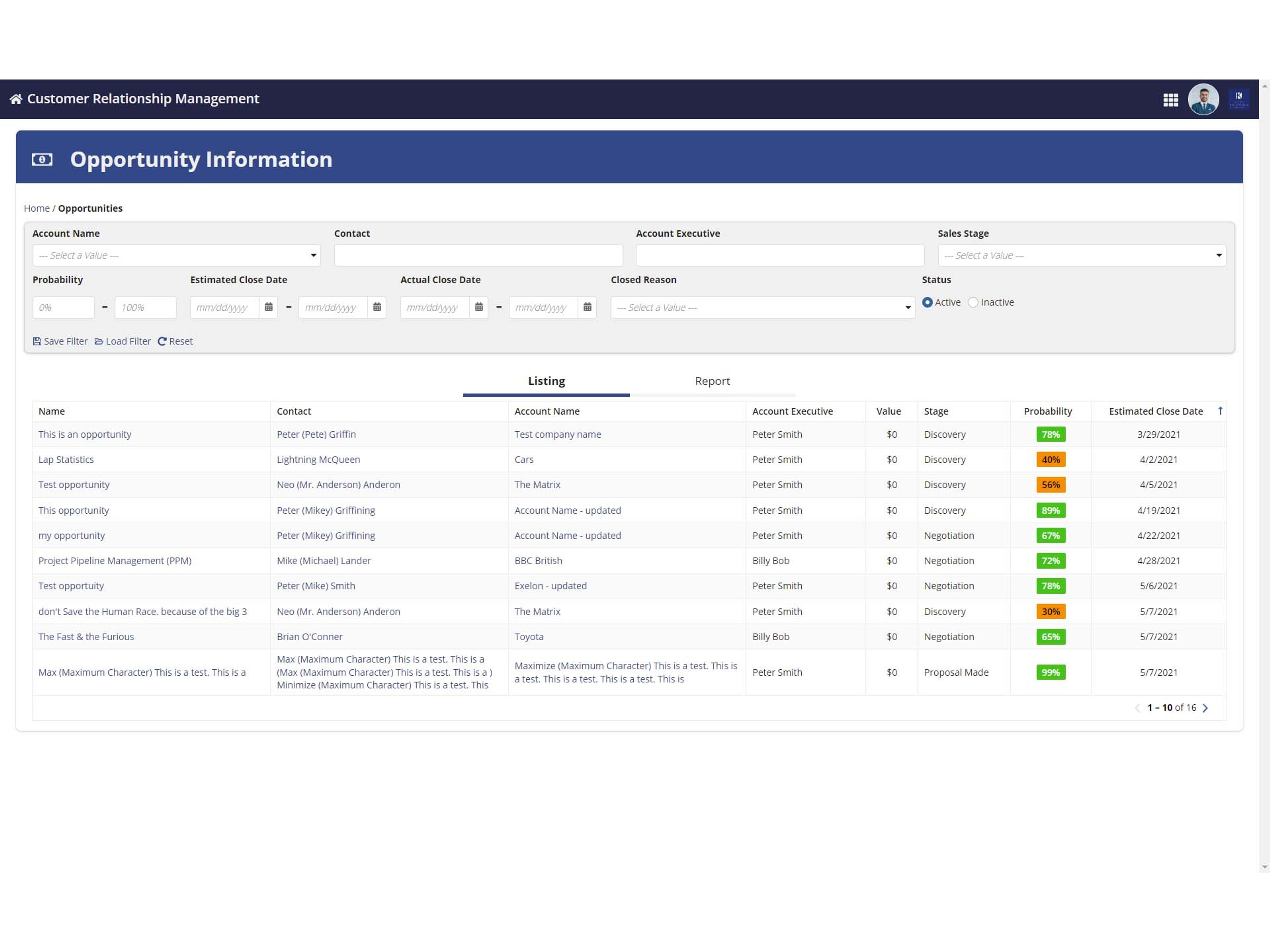 Kilby Solutions' Customer Relationship Manager Application screenshot 3