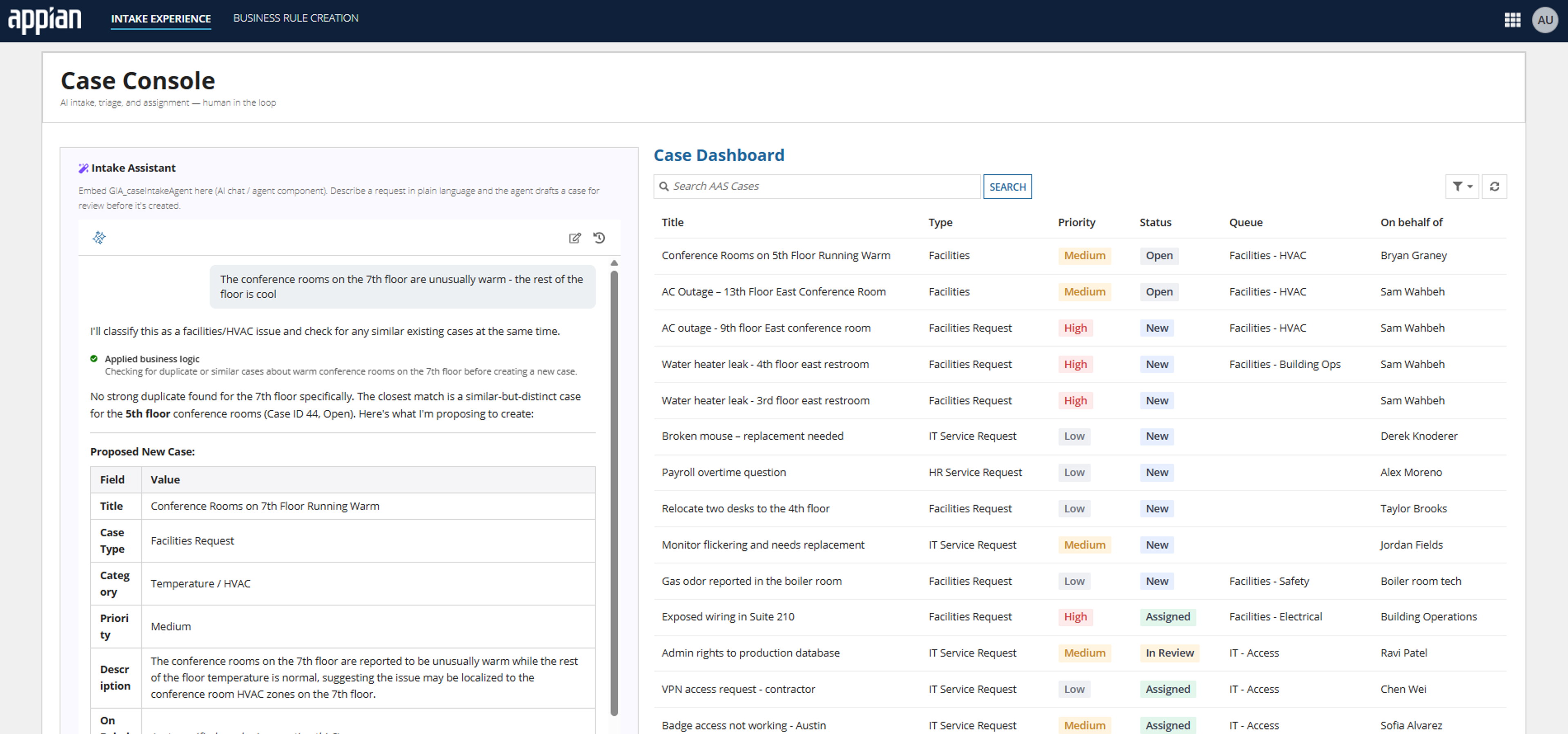Case Intake Agent screenshot 1
