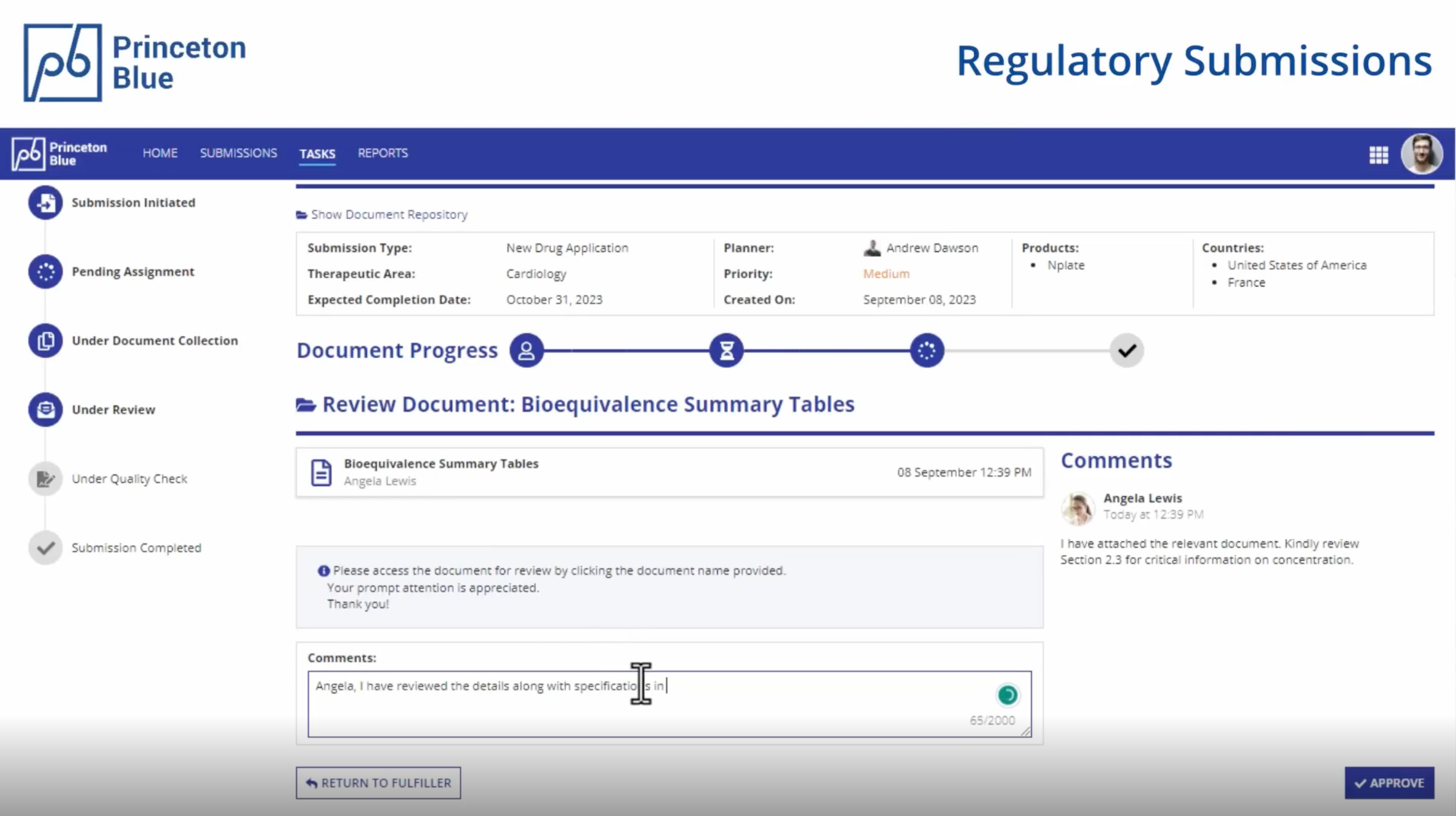 Regulatory Submissions screenshot 6