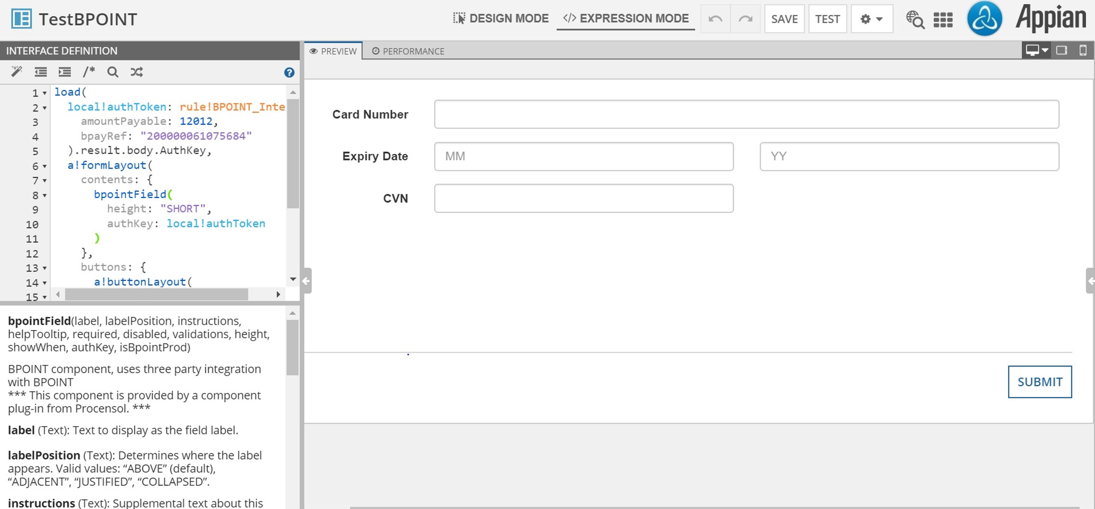 BPOINT Component Plug-in screenshot 1
