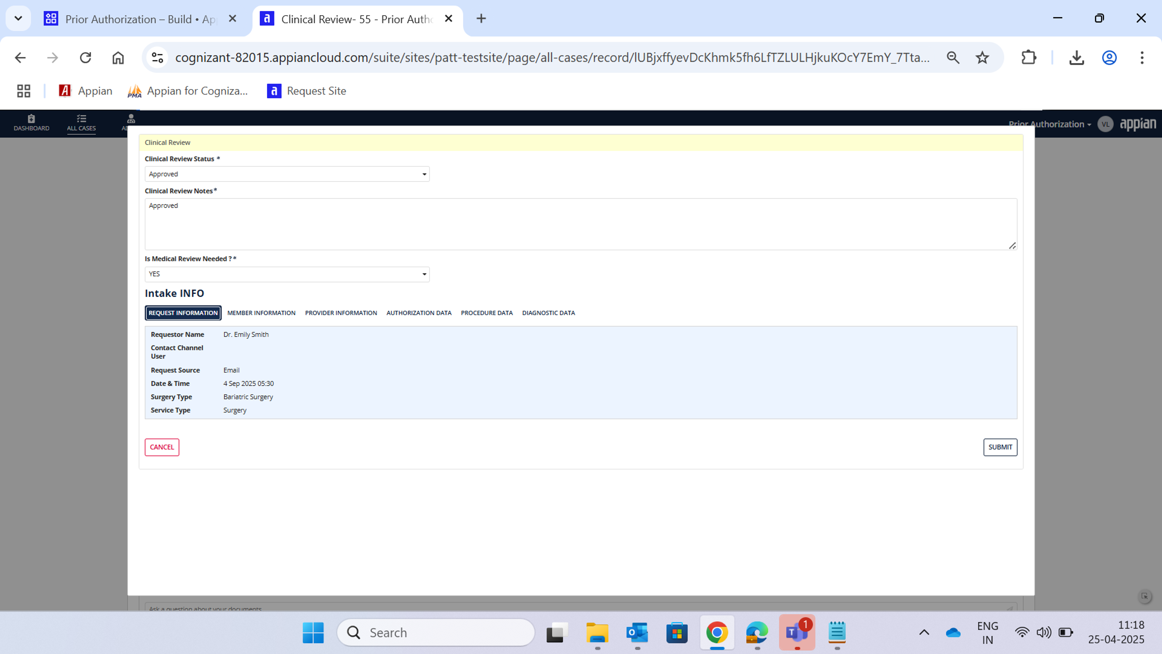 Prior Authorization screenshot 5