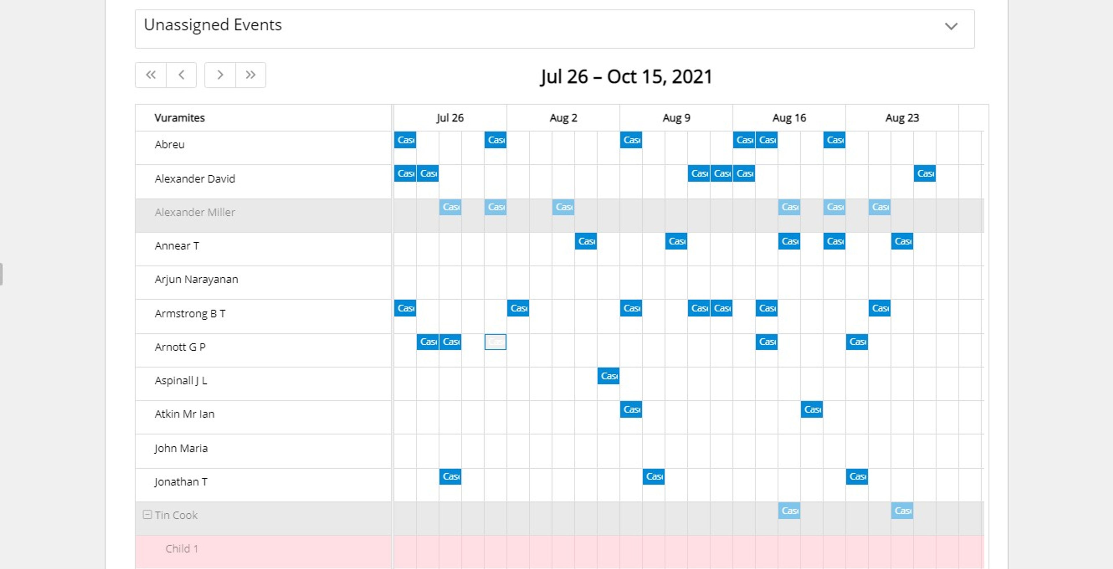 Full Calendar with Event Scheduling 12 Week View screenshot 1