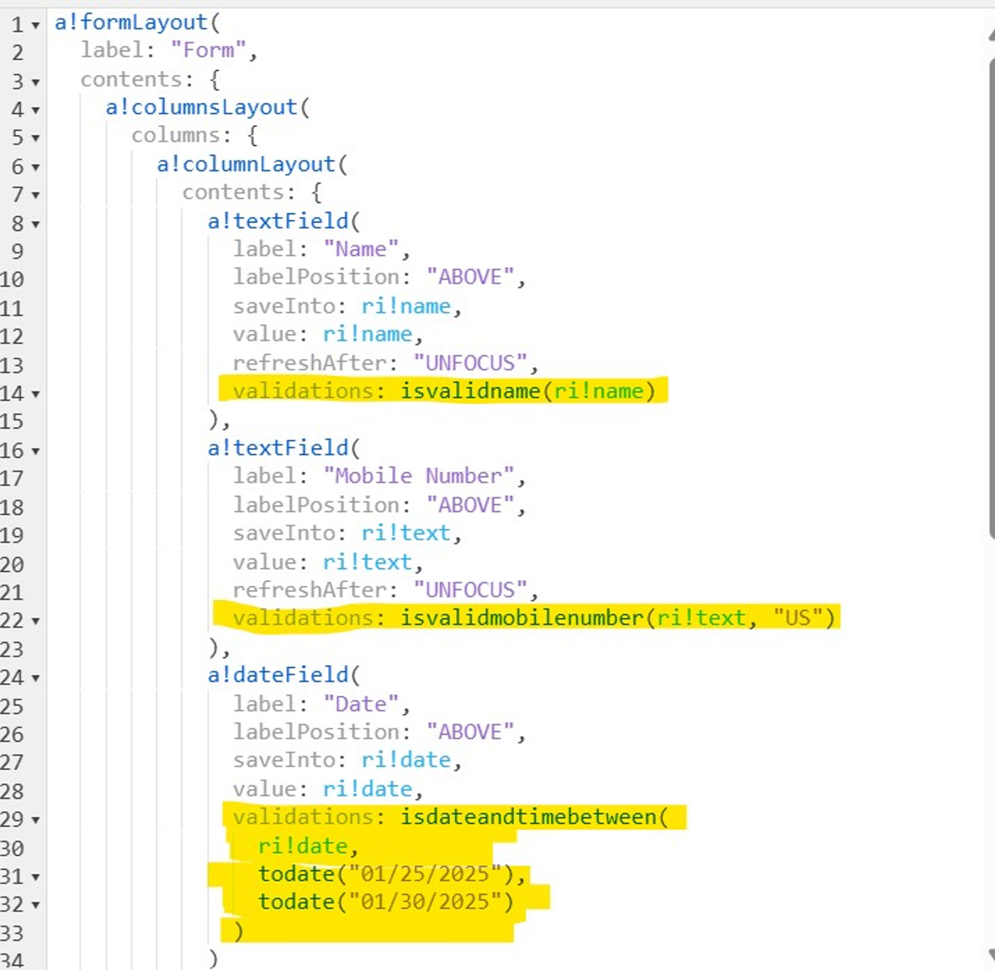 Input Validation Functions screenshot 1