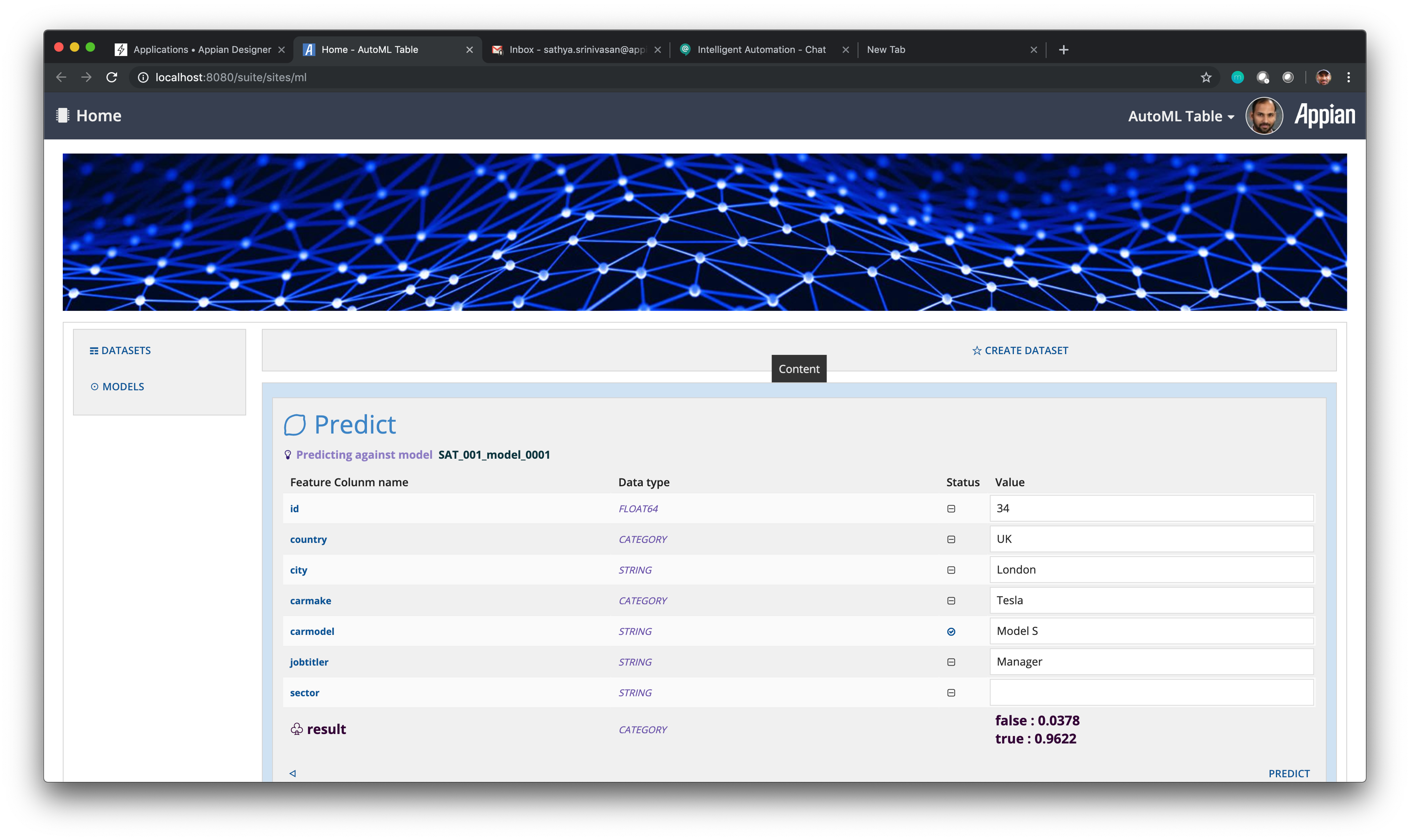 Google AutoML Tables Connected System screenshot 7