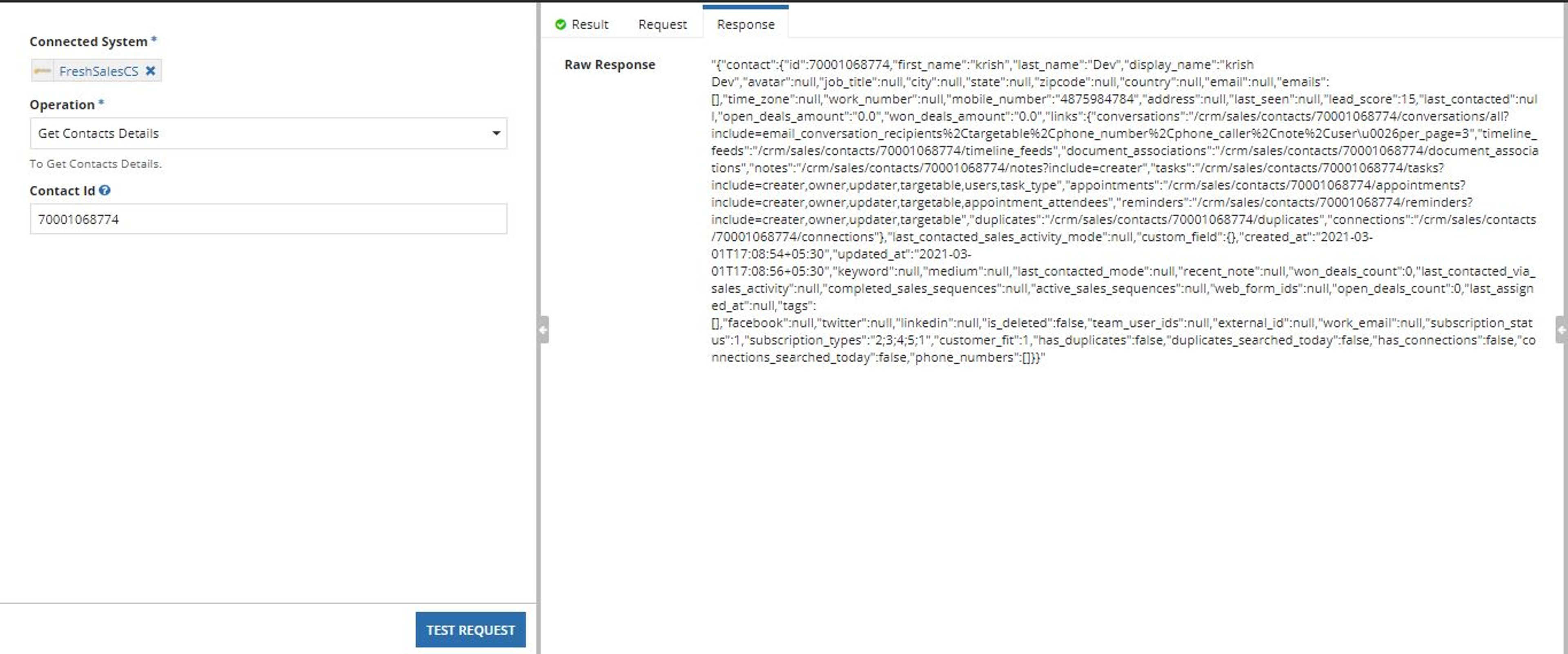 Freshworks CRM Connected System screenshot 1