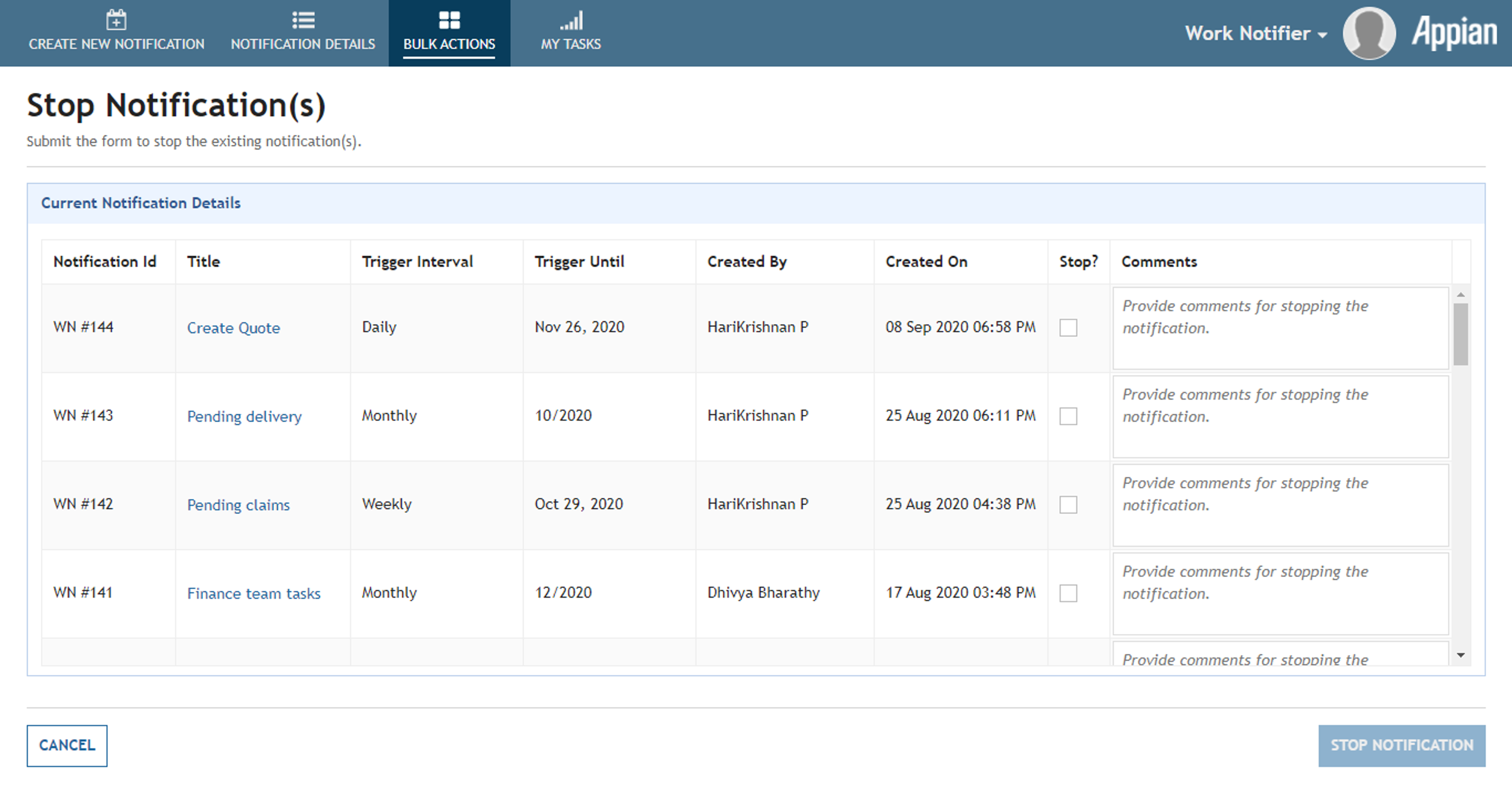 Work Notifier  screenshot 1
