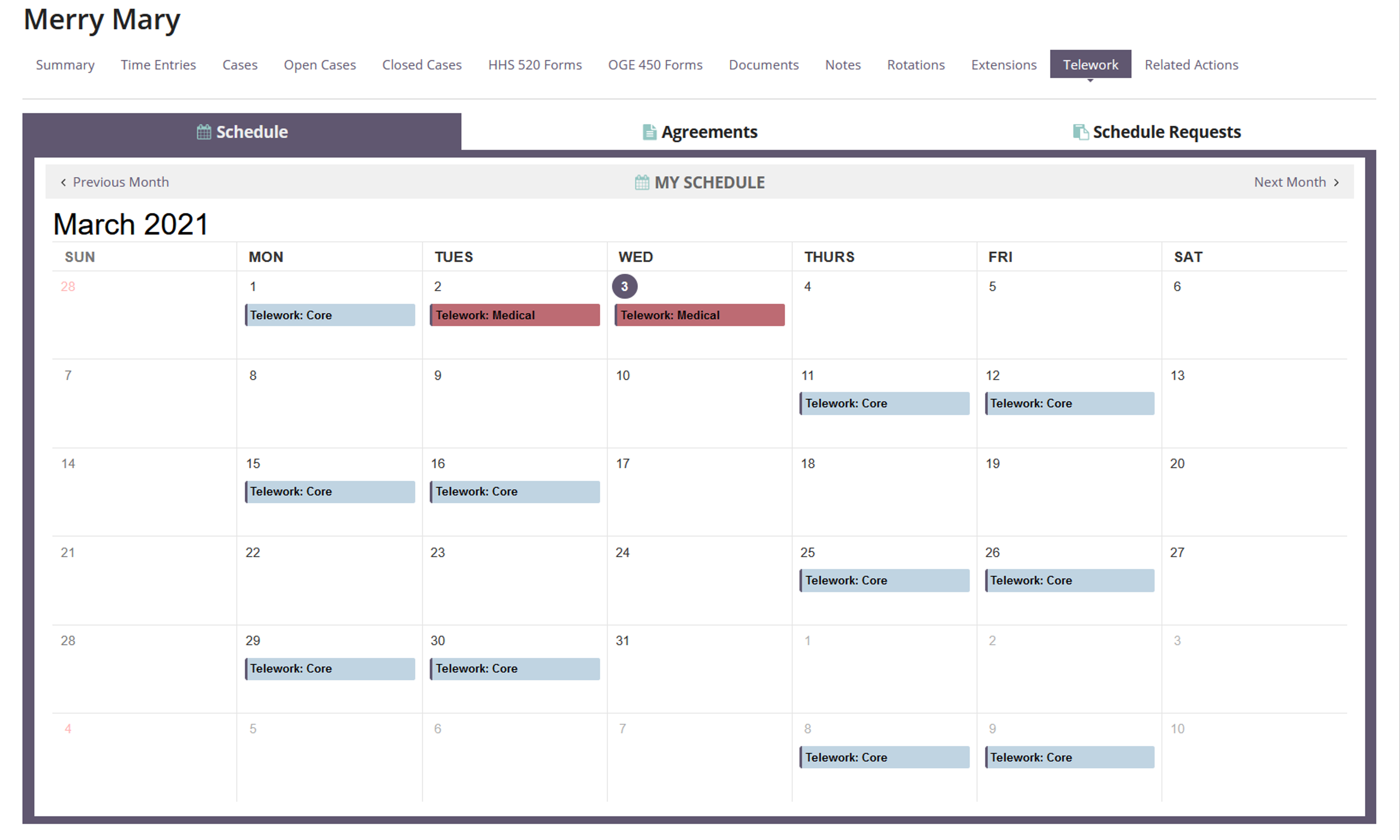 Telework Management System screenshot 3