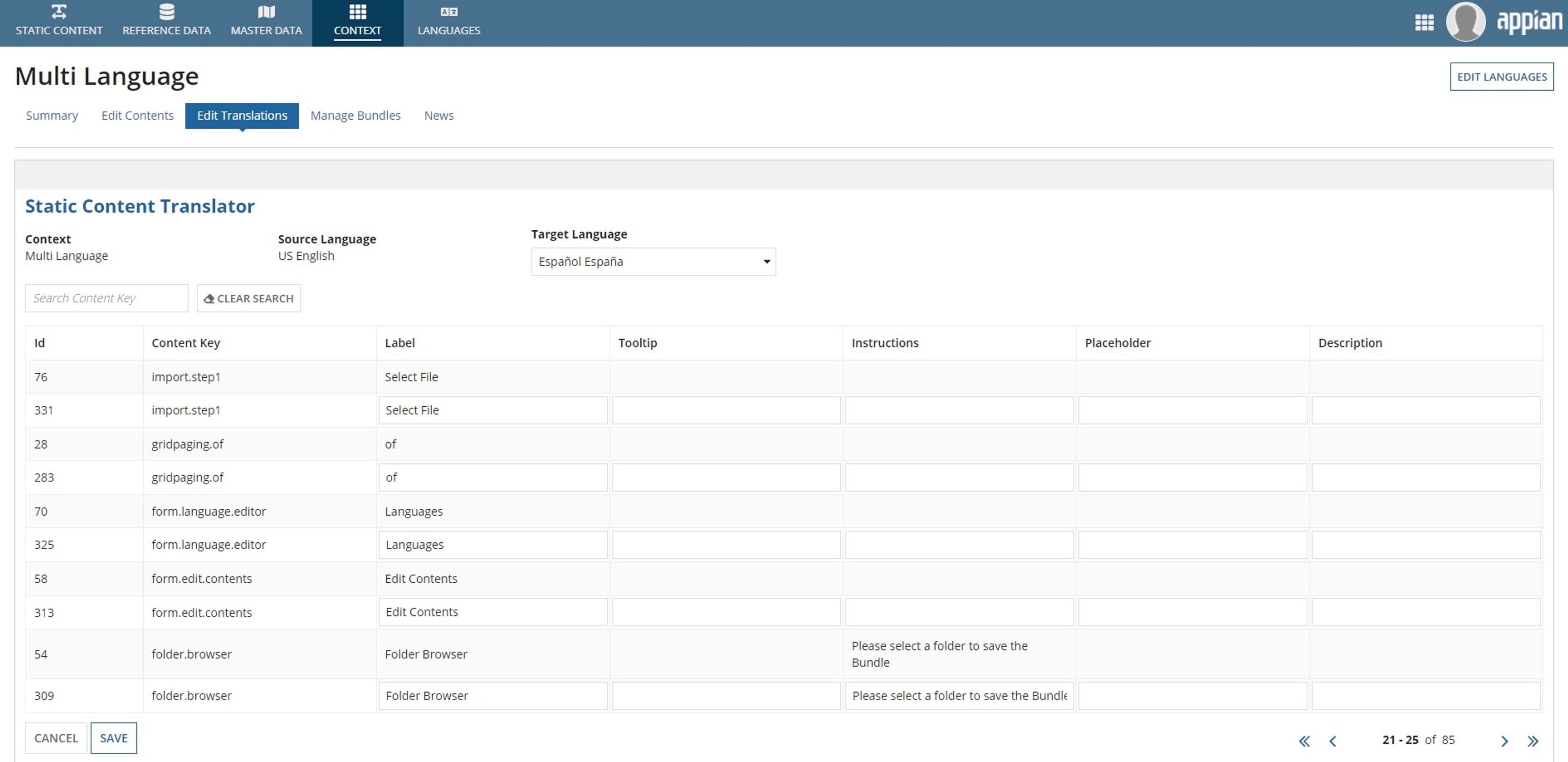 Internationalization Application screenshot 8