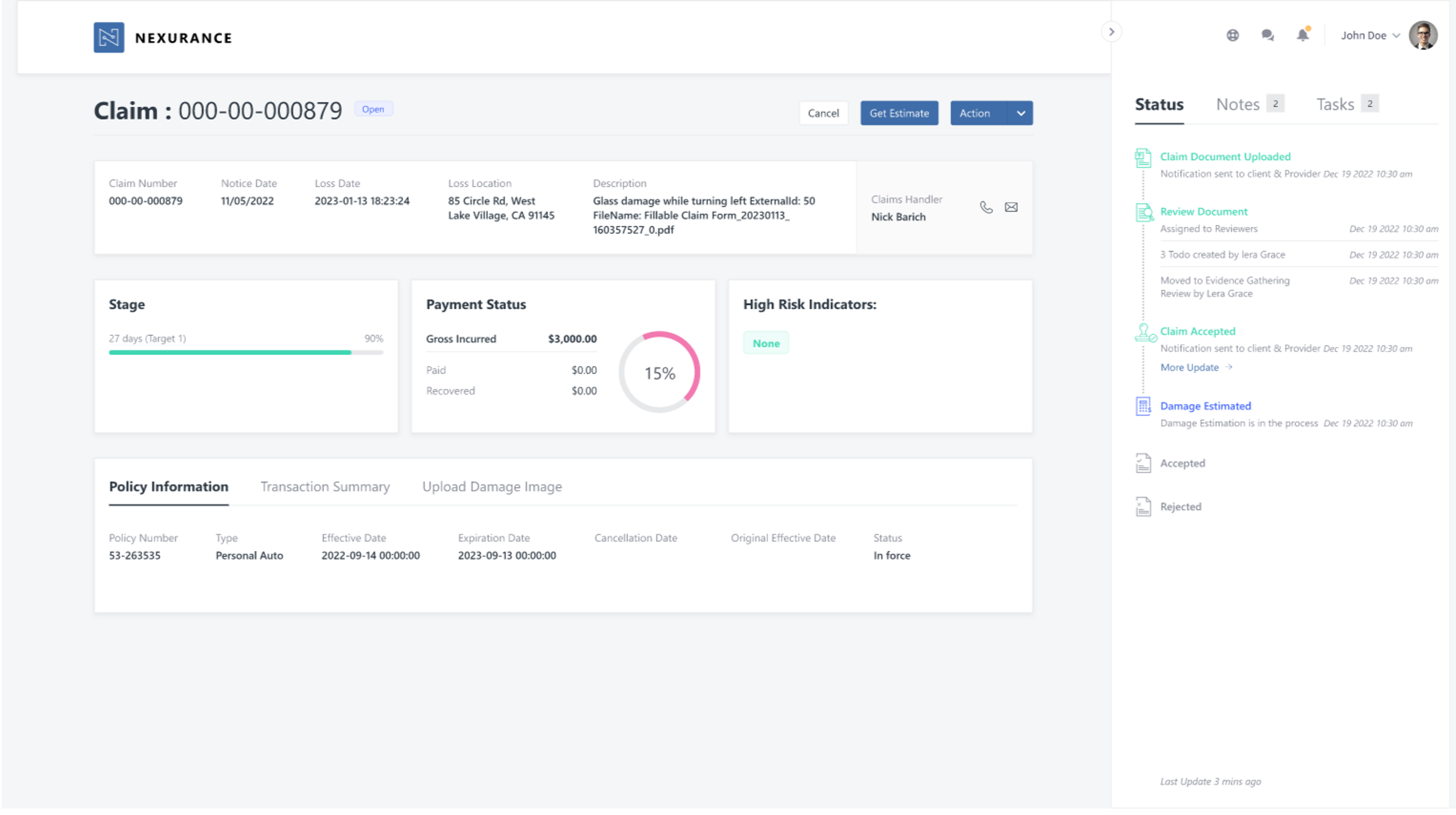 Nexurance - Straight Through Claims Processing screenshot 4