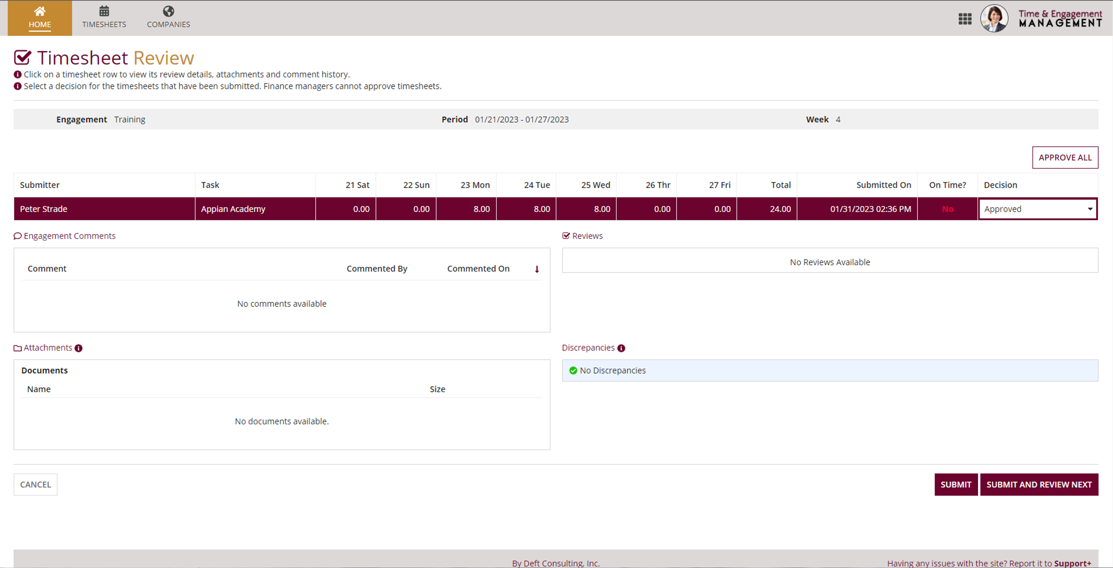 Time and Engagement Management (TEM) screenshot 7