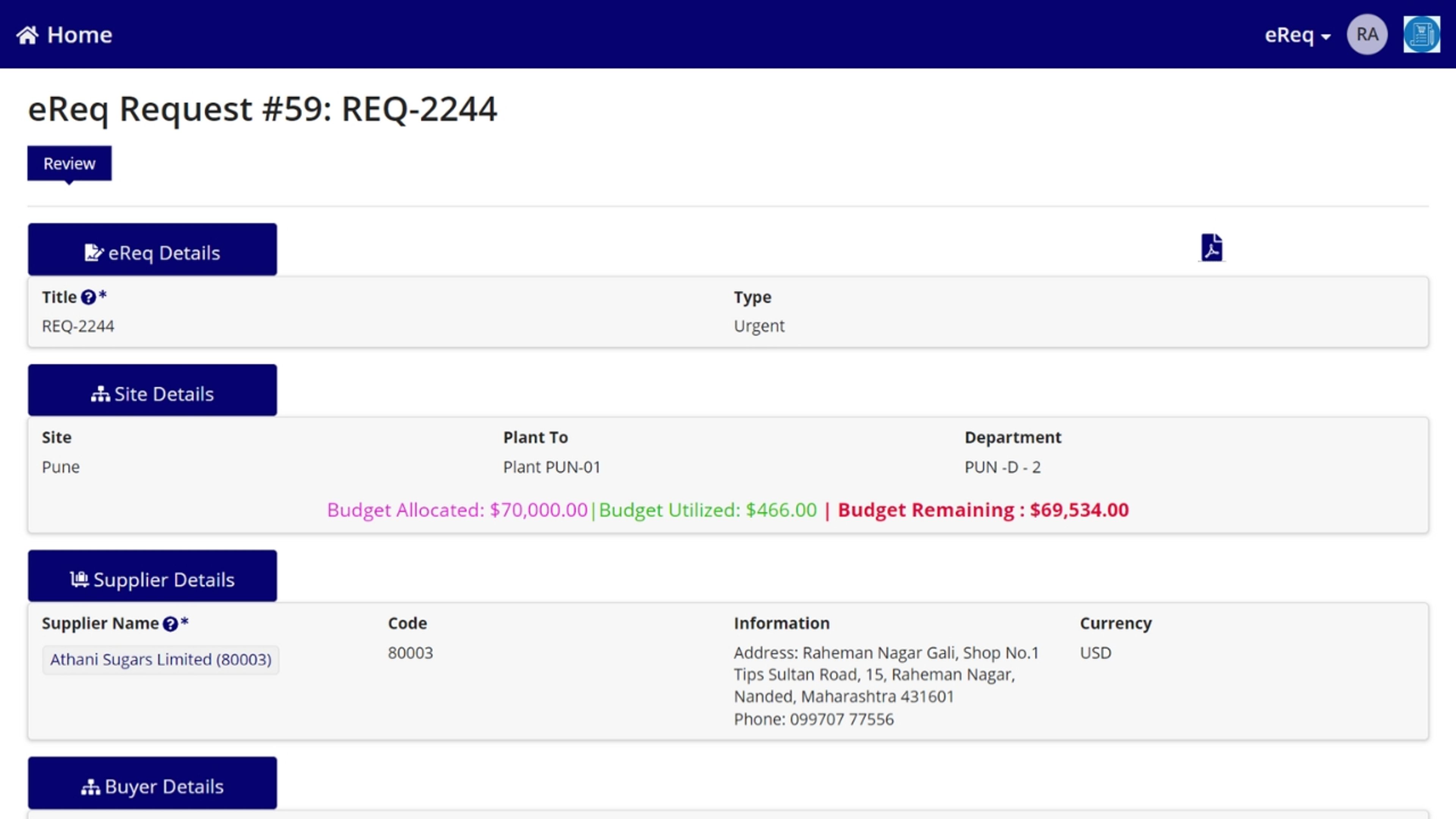 eReq - Requisition Management System screenshot 6