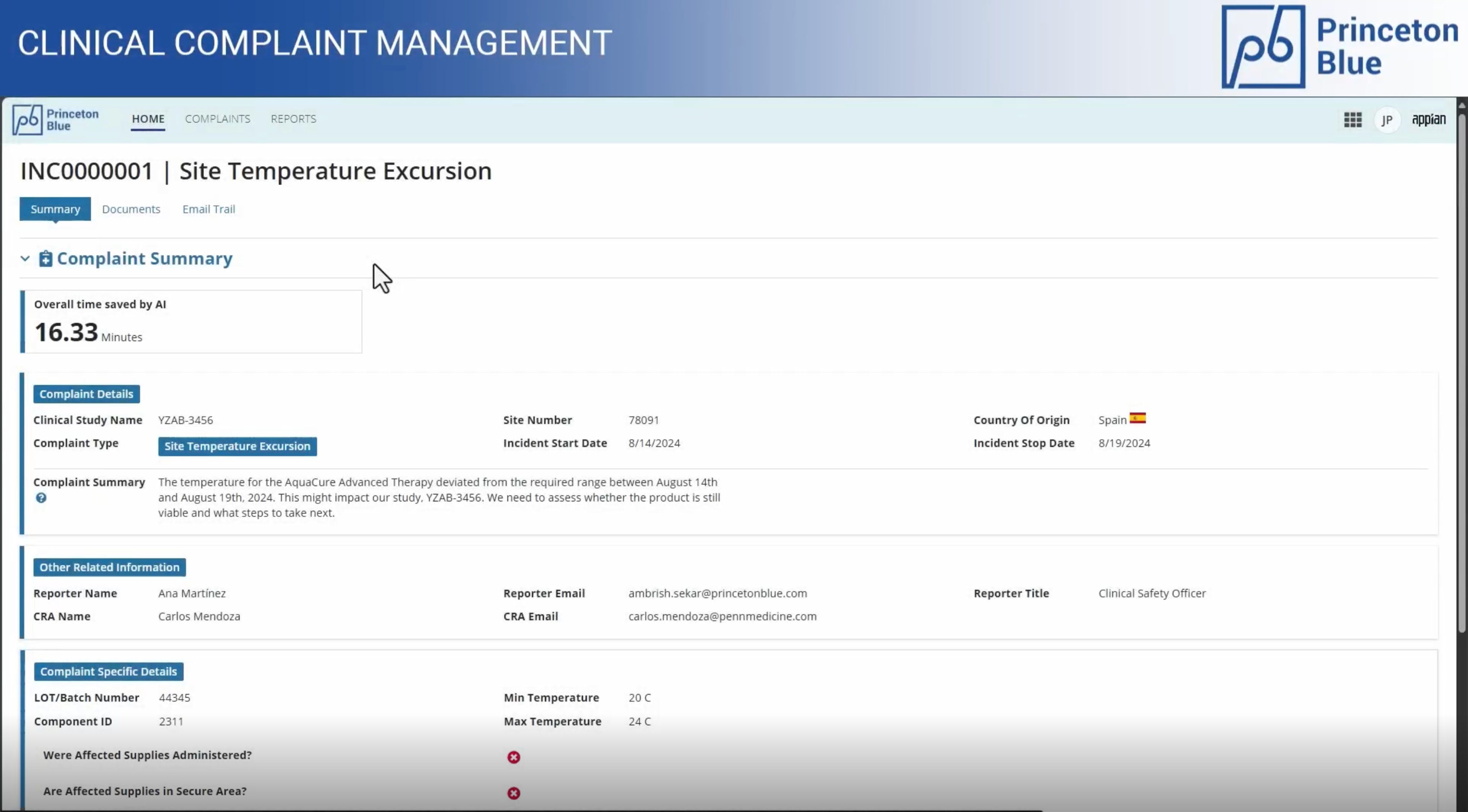 Clinical Complaints Management screenshot 3