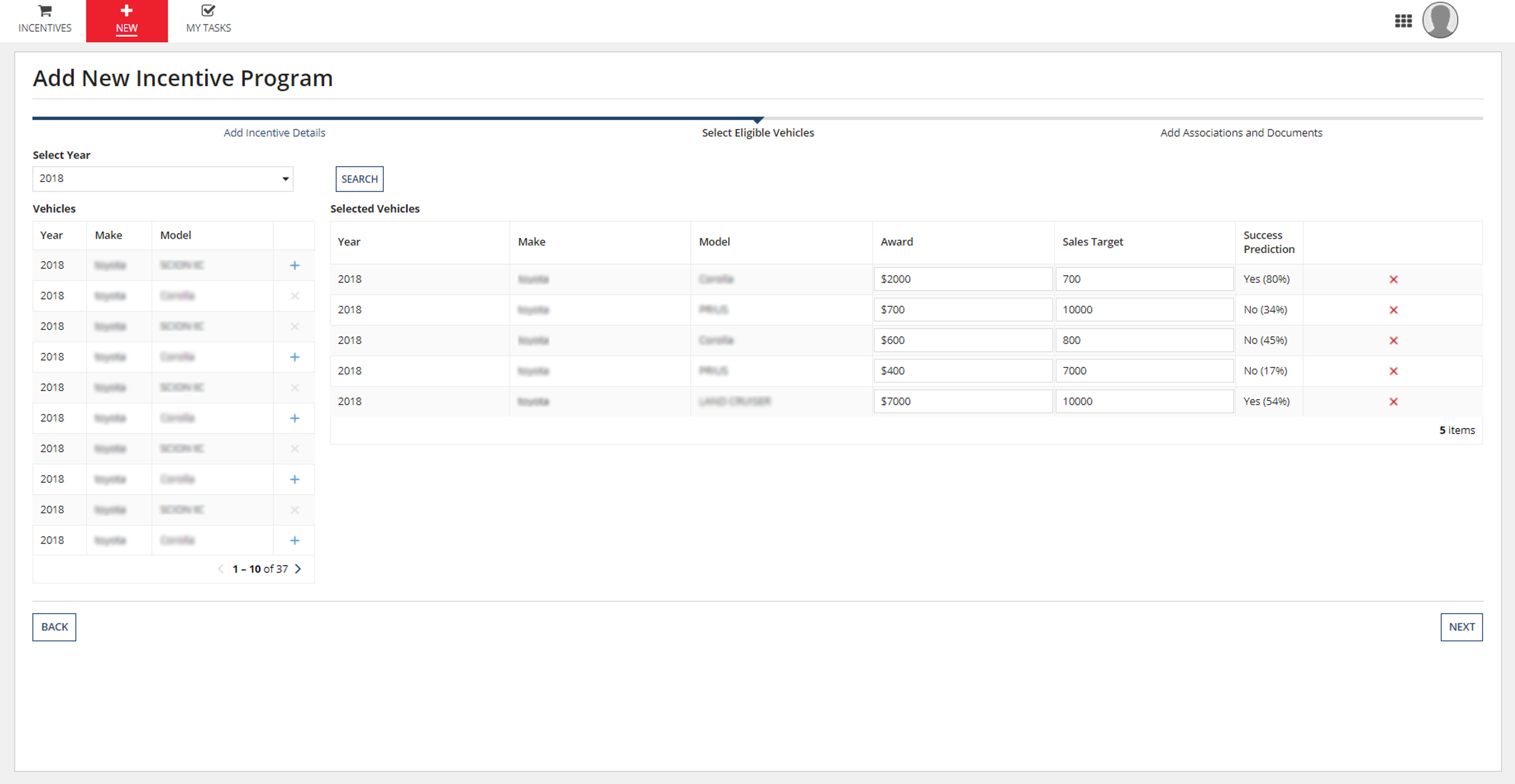 Vehicle Incentive Management screenshot 2