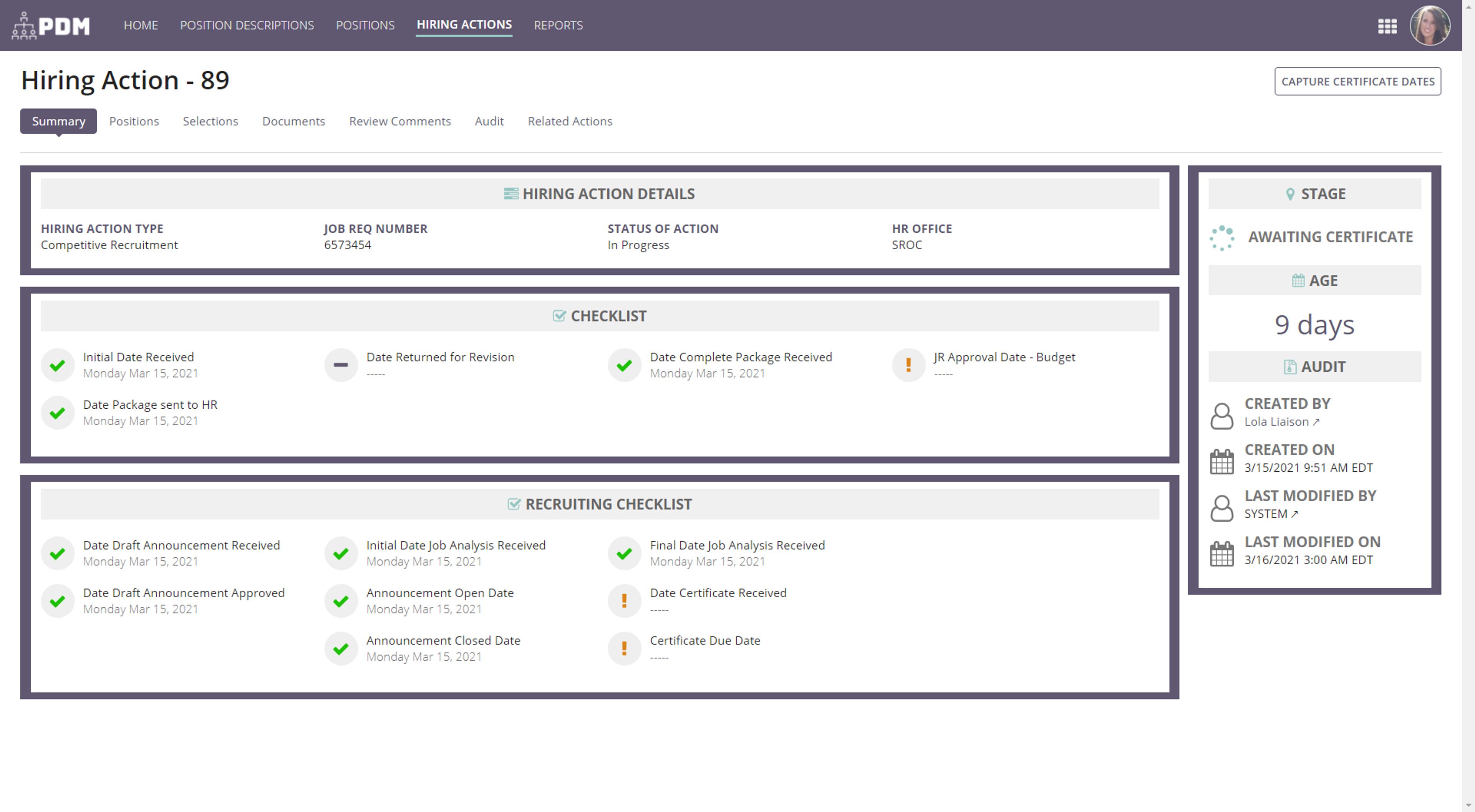 Position Description Management screenshot 1