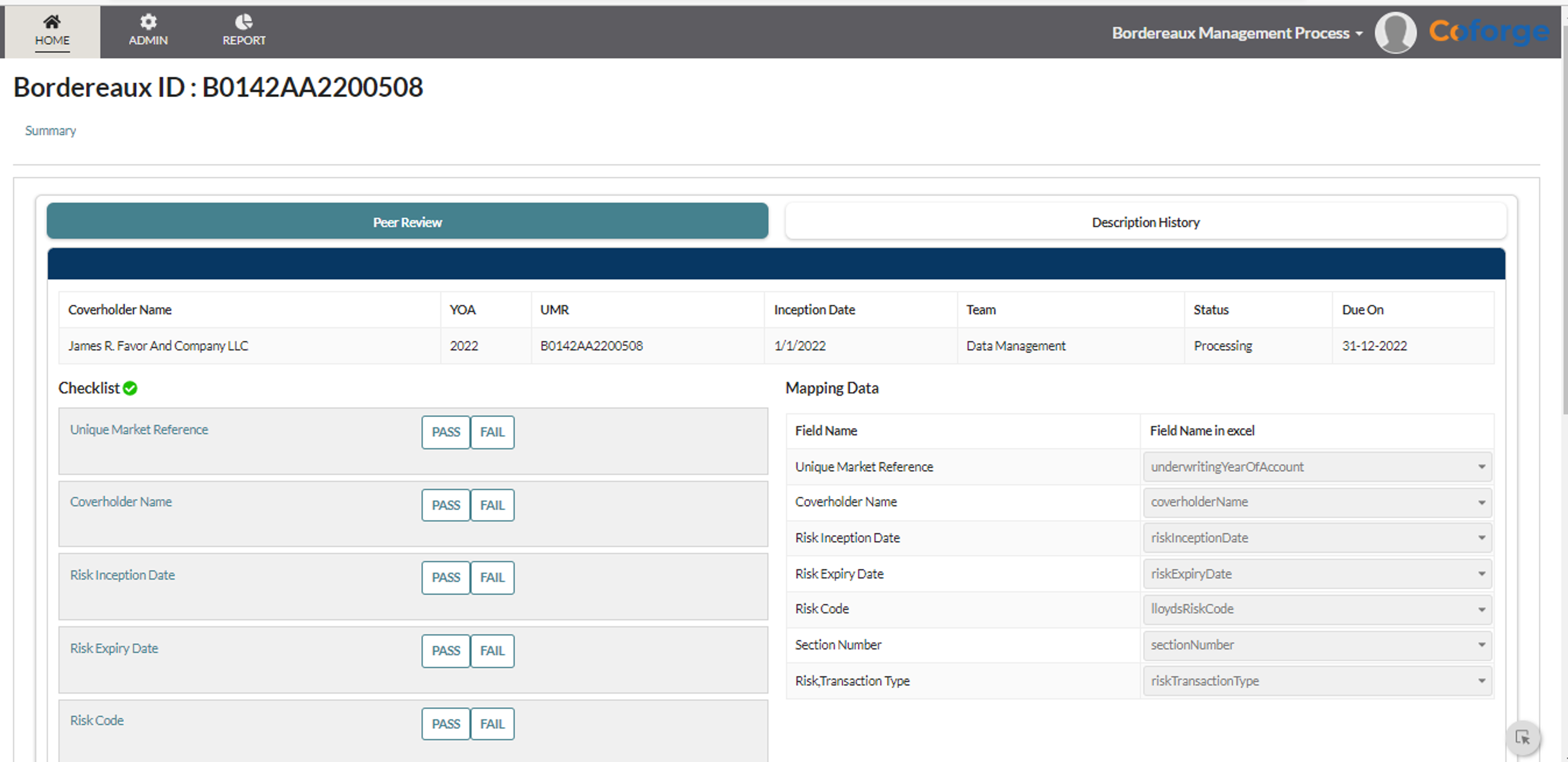 Coforge Automated Bordereaux Processing Solution screenshot 6
