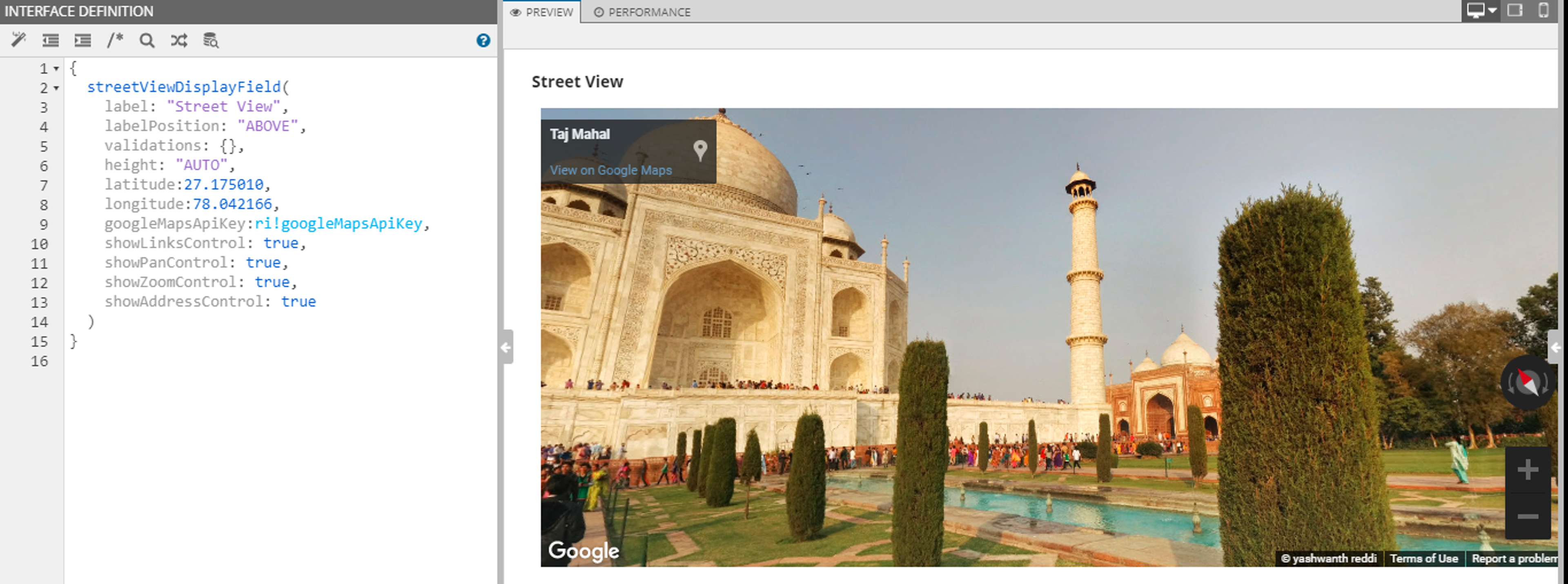 Google Street View Component screenshot 3