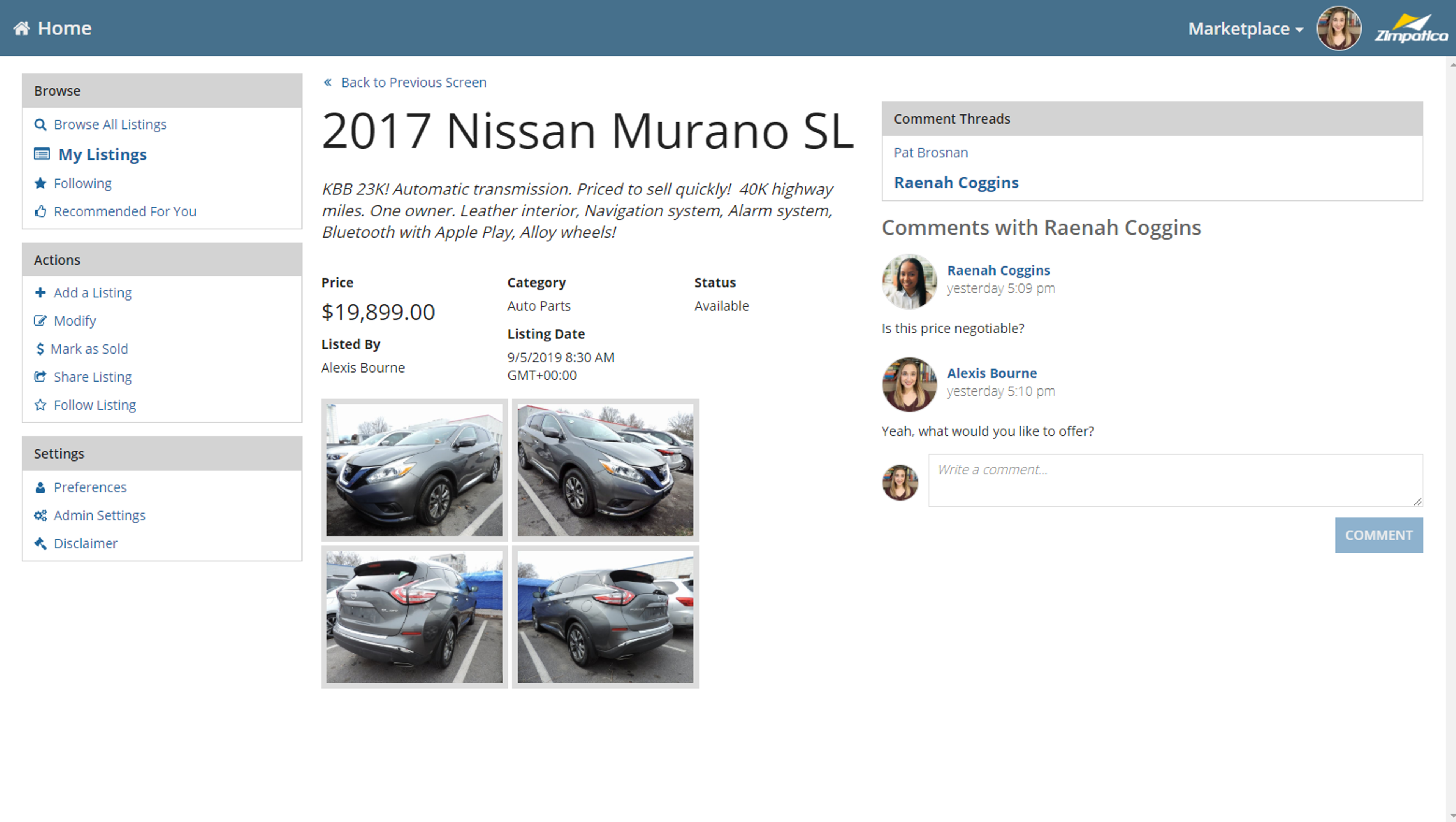 Marketplace screenshot 3