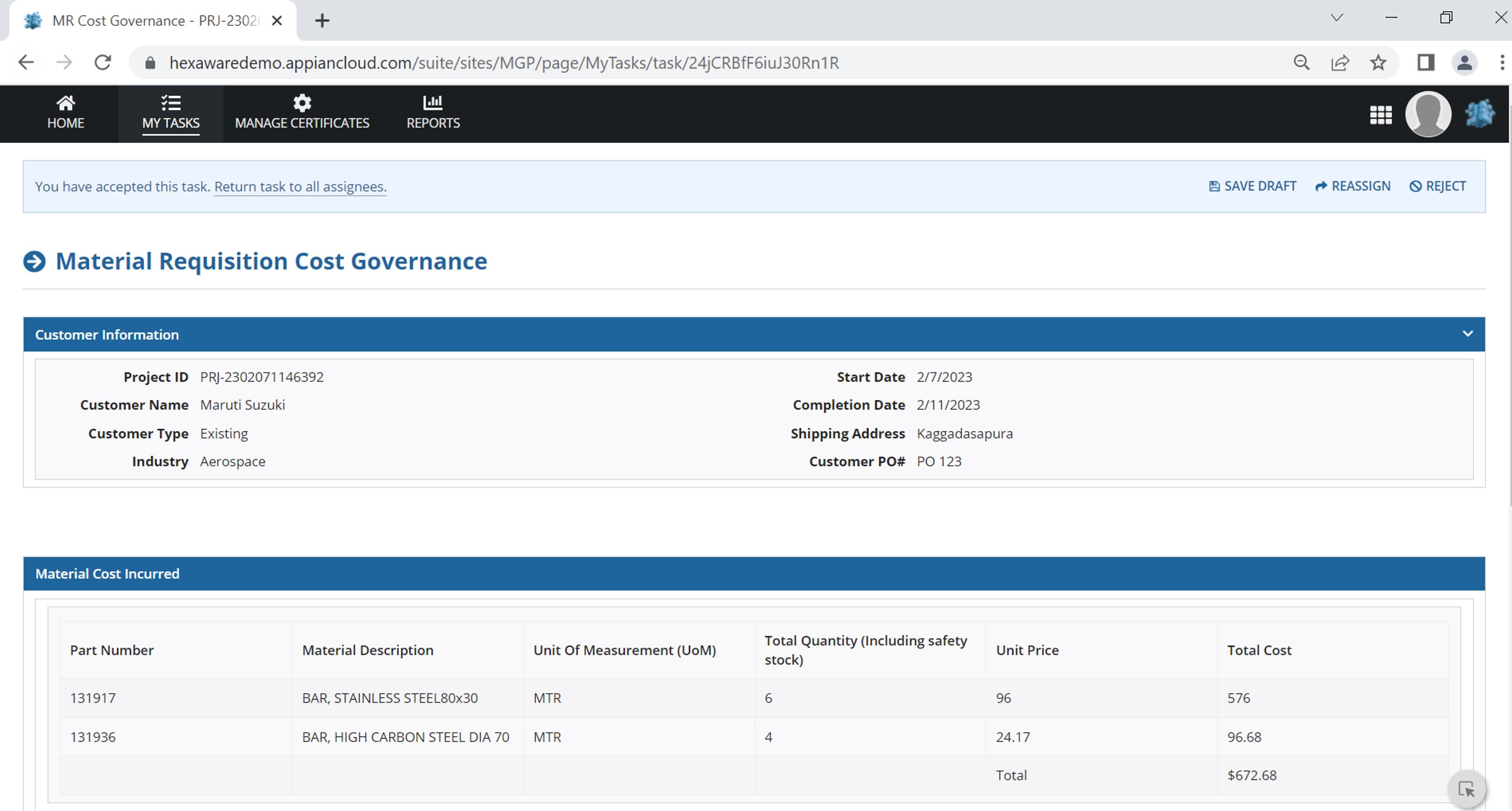 Manufacturing Governance Platform (MGP) screenshot 10