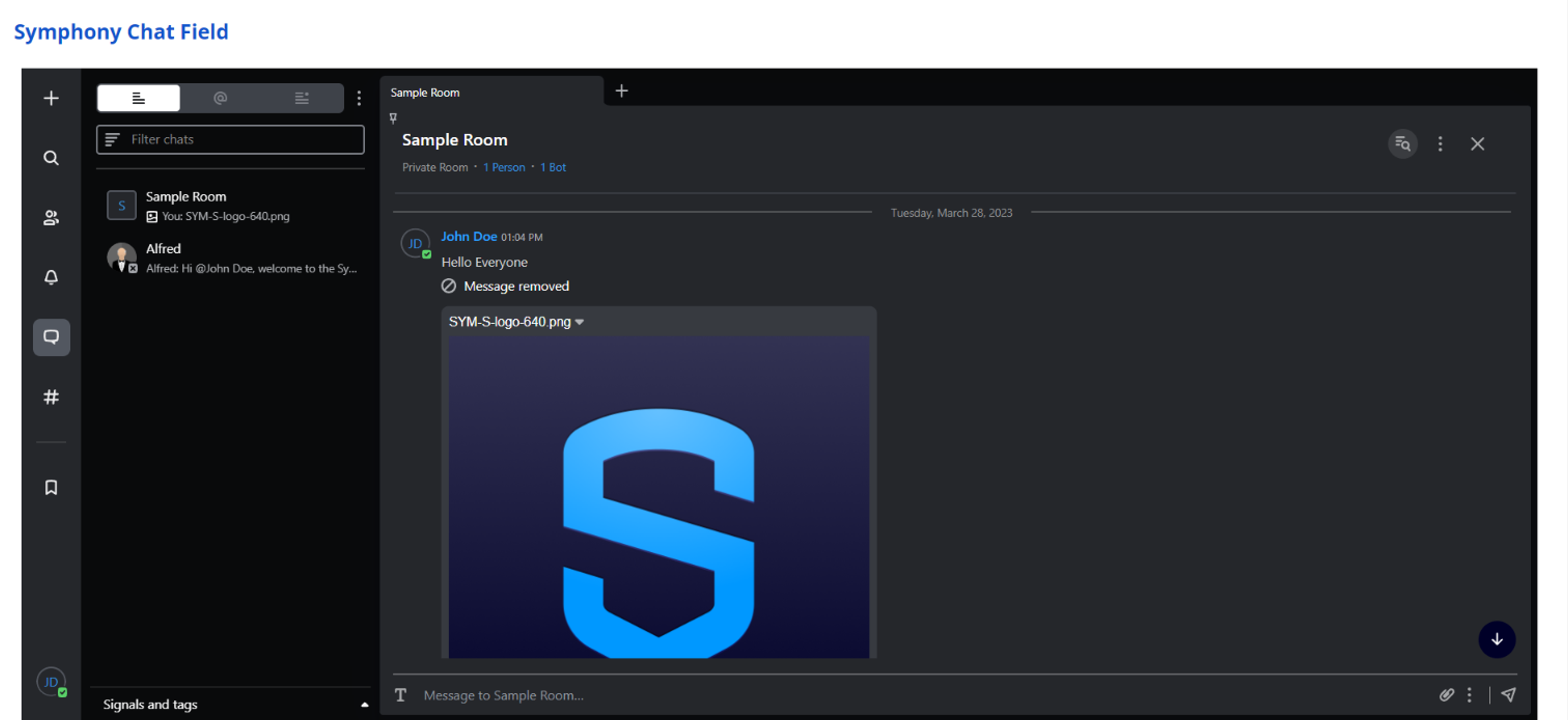 Symphony Messaging Component screenshot 2