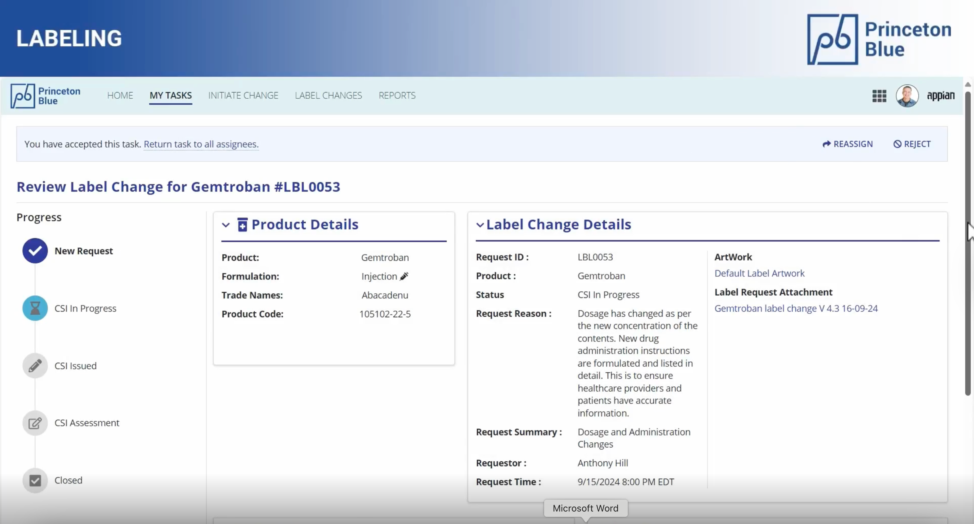 Labeling screenshot 2