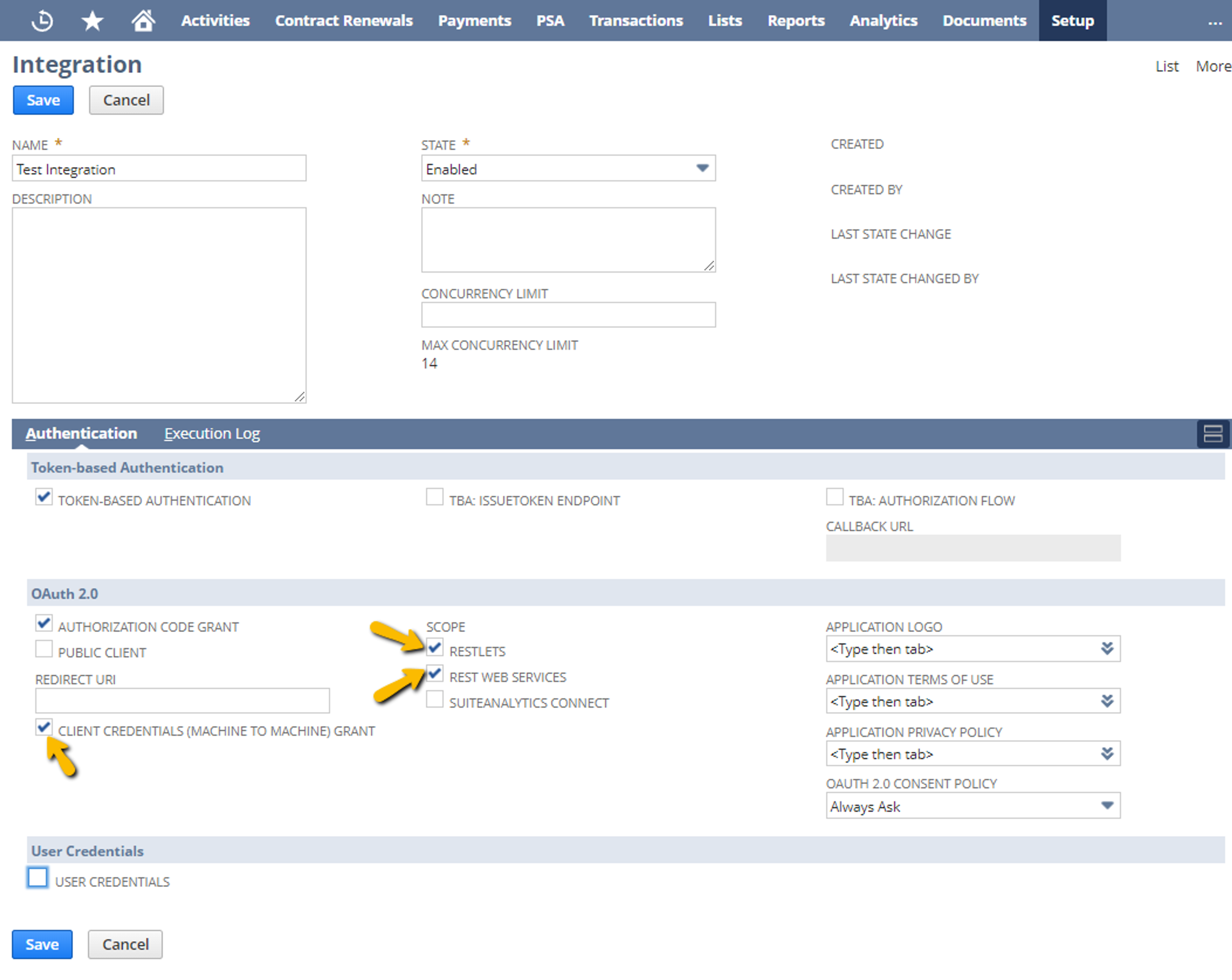 Netsuite Connected System screenshot 1