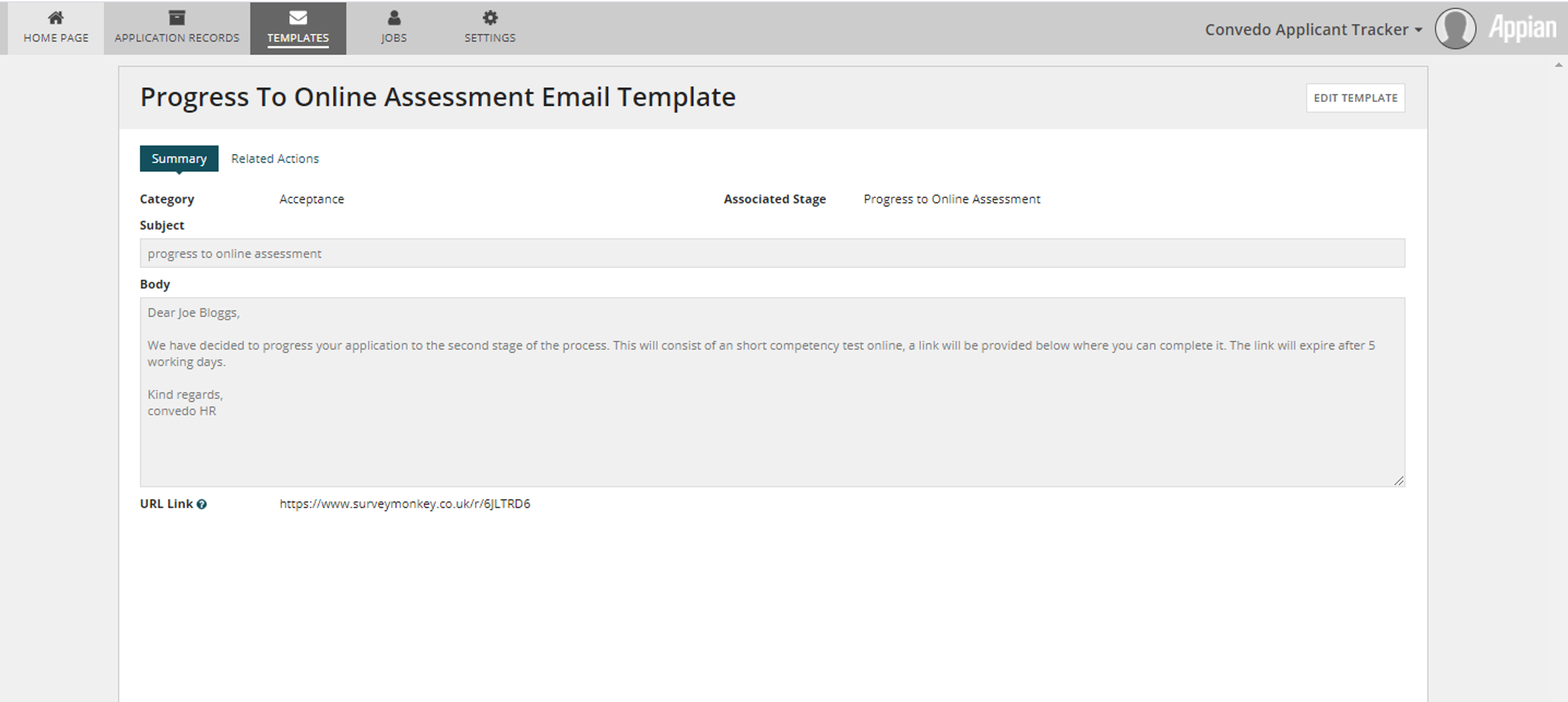 Applicant Tracker screenshot 7