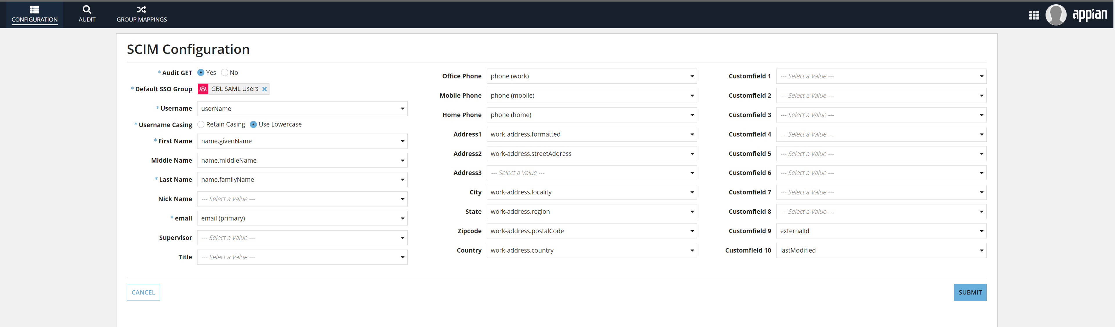 SCIM User Management screenshot 1