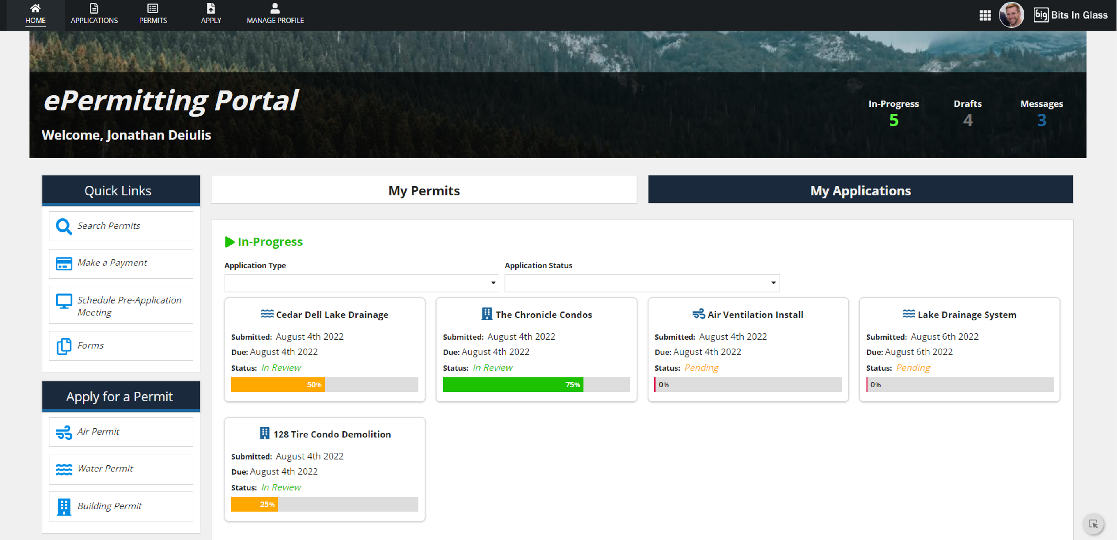 ePermitting screenshot 1