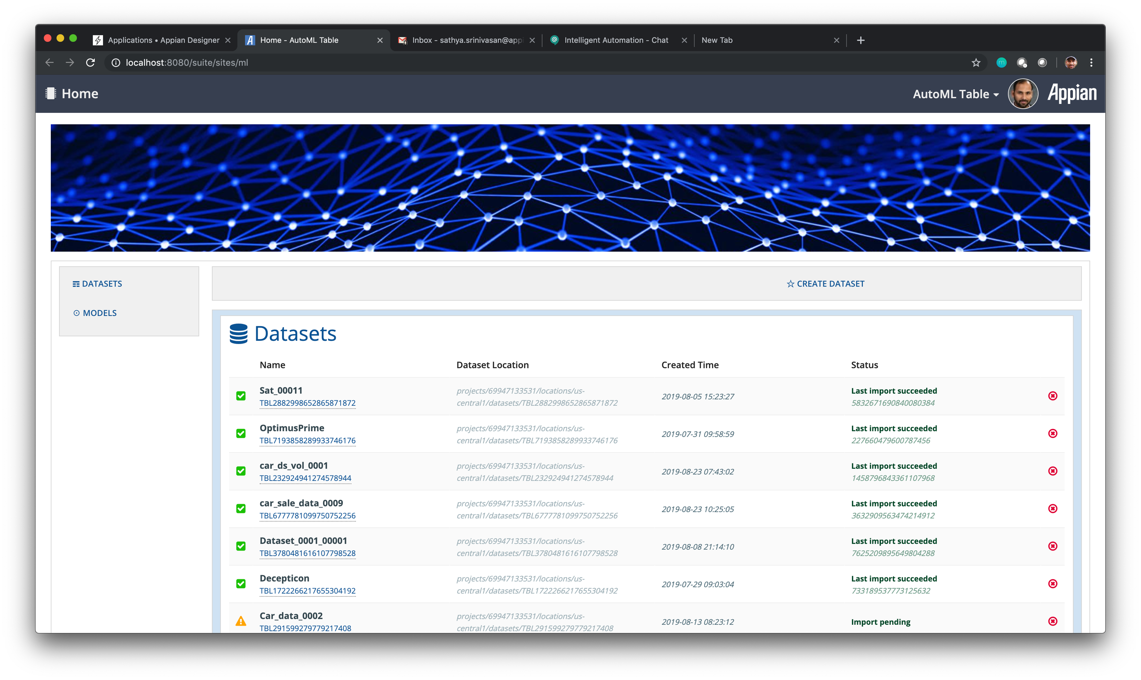 Google AutoML Tables Connected System screenshot 6