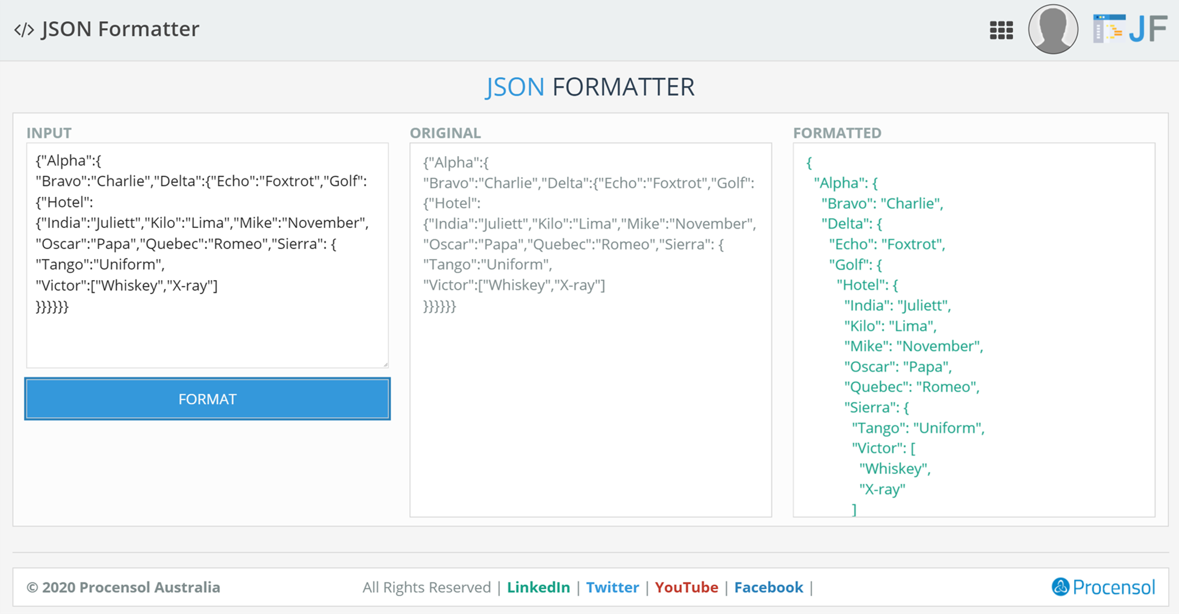 JSON Formatter screenshot 2