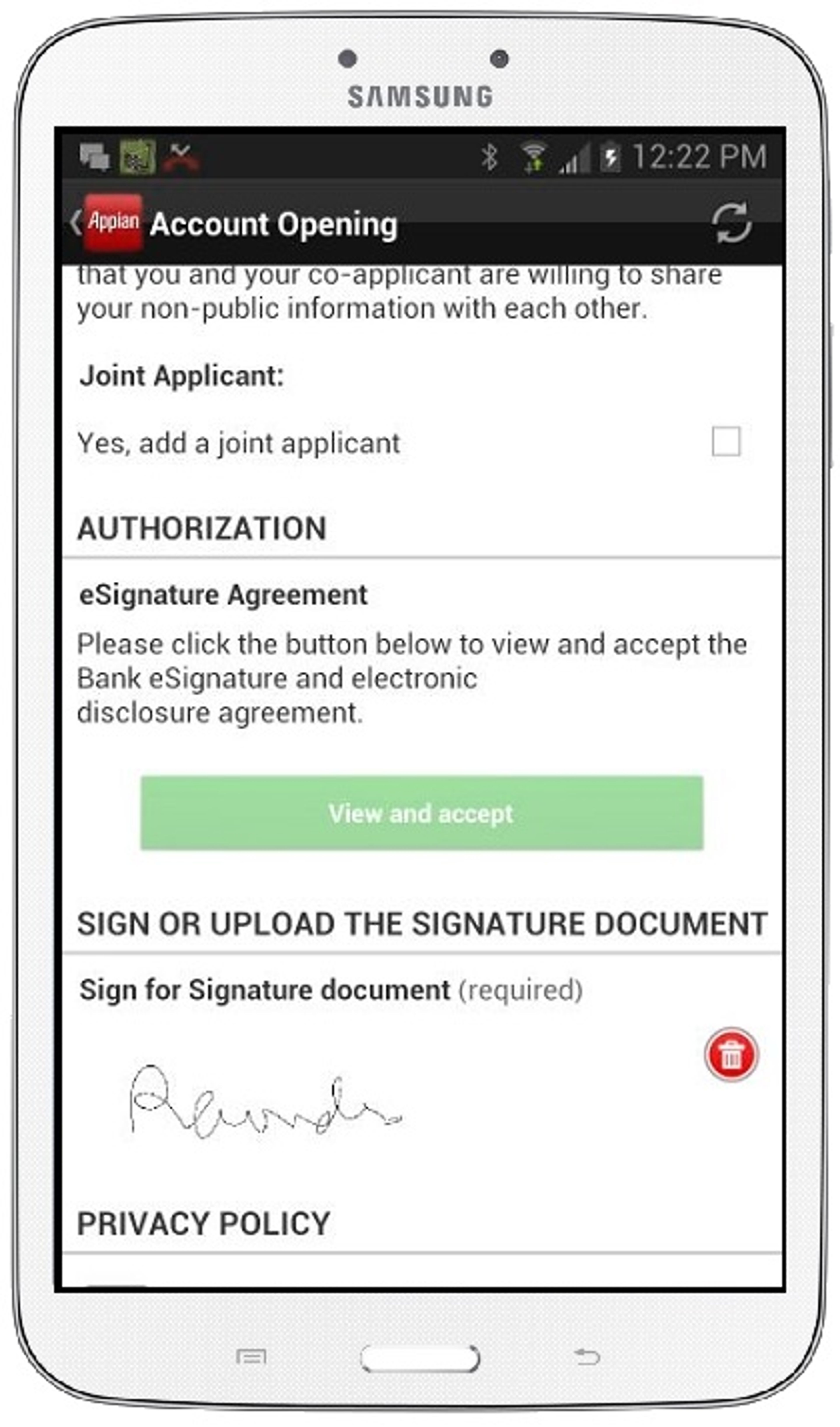 Retail Bank Digital Account Opening screenshot 4