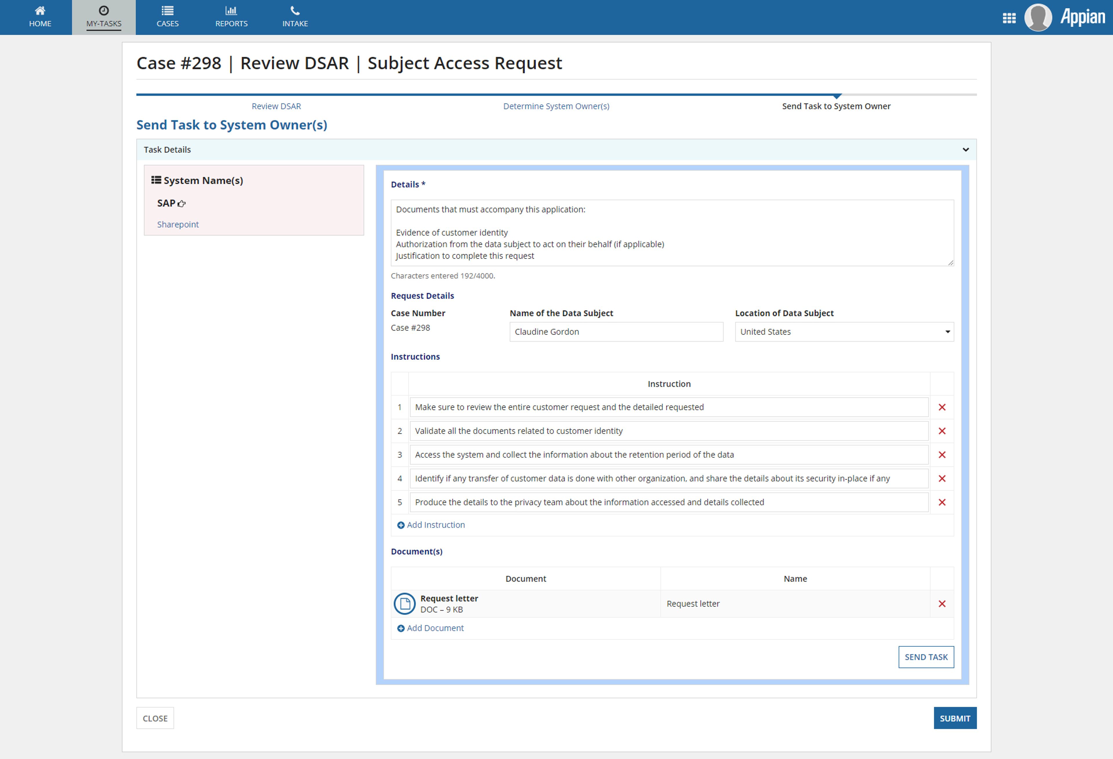 Data Subject & Security Request System screenshot 7