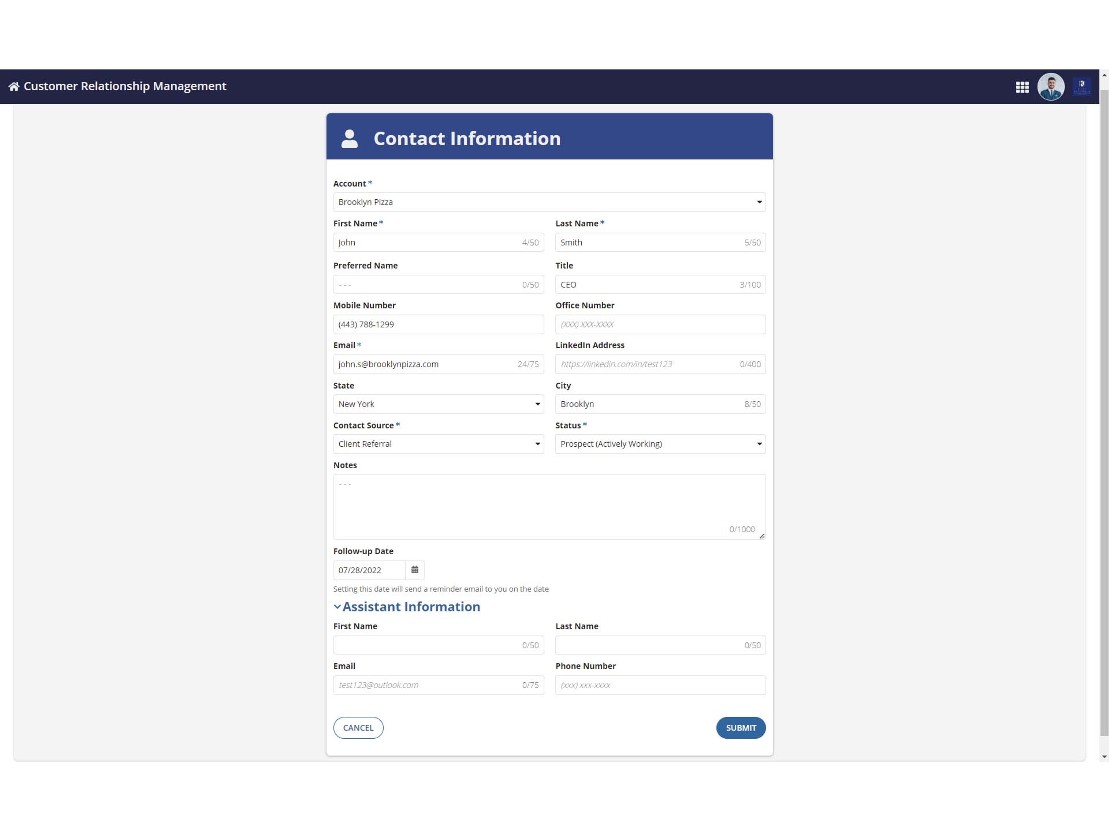 Kilby Solutions' Customer Relationship Manager Application screenshot 4